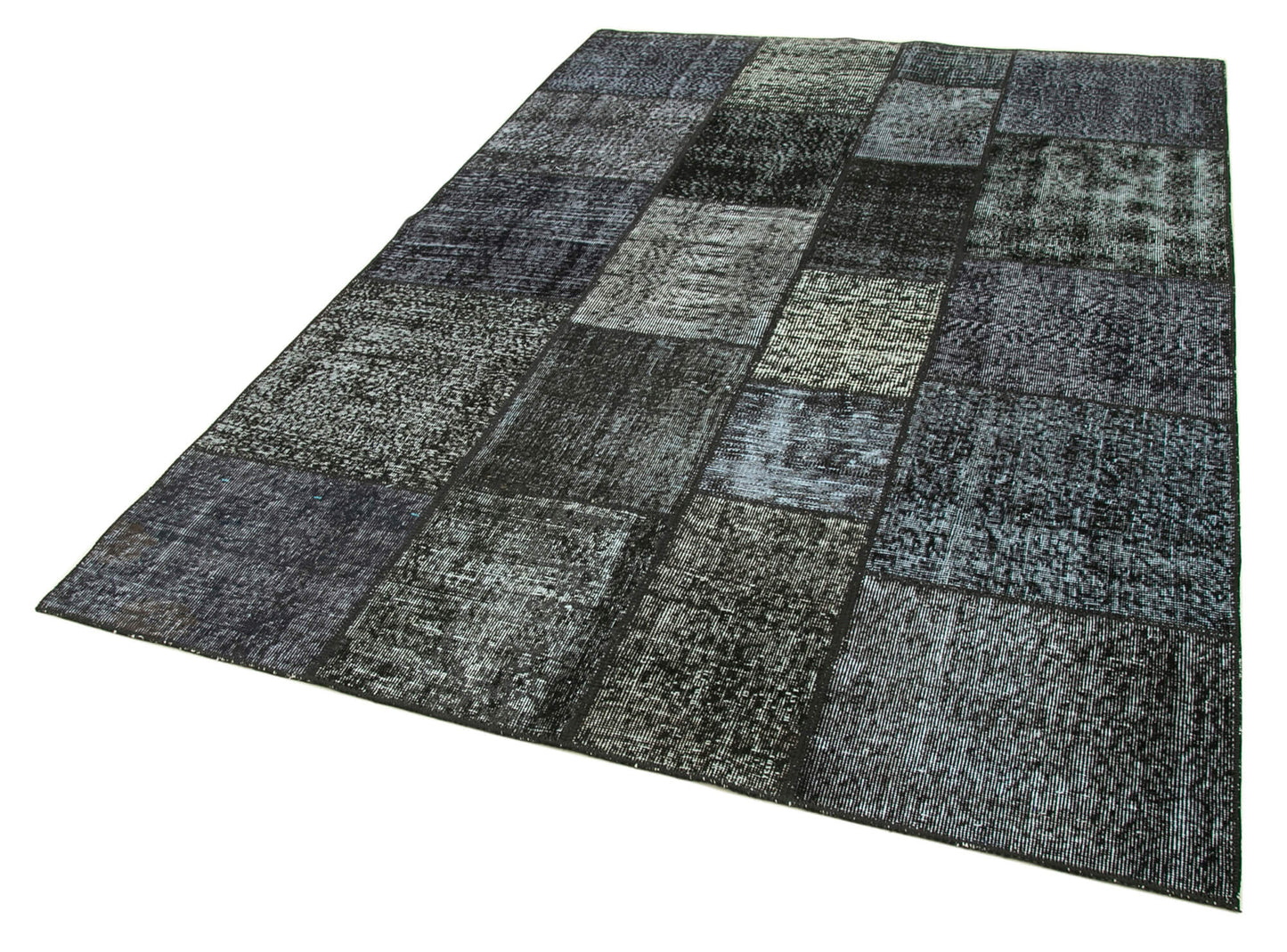 6x8 Black Patchwork Rug - 20906