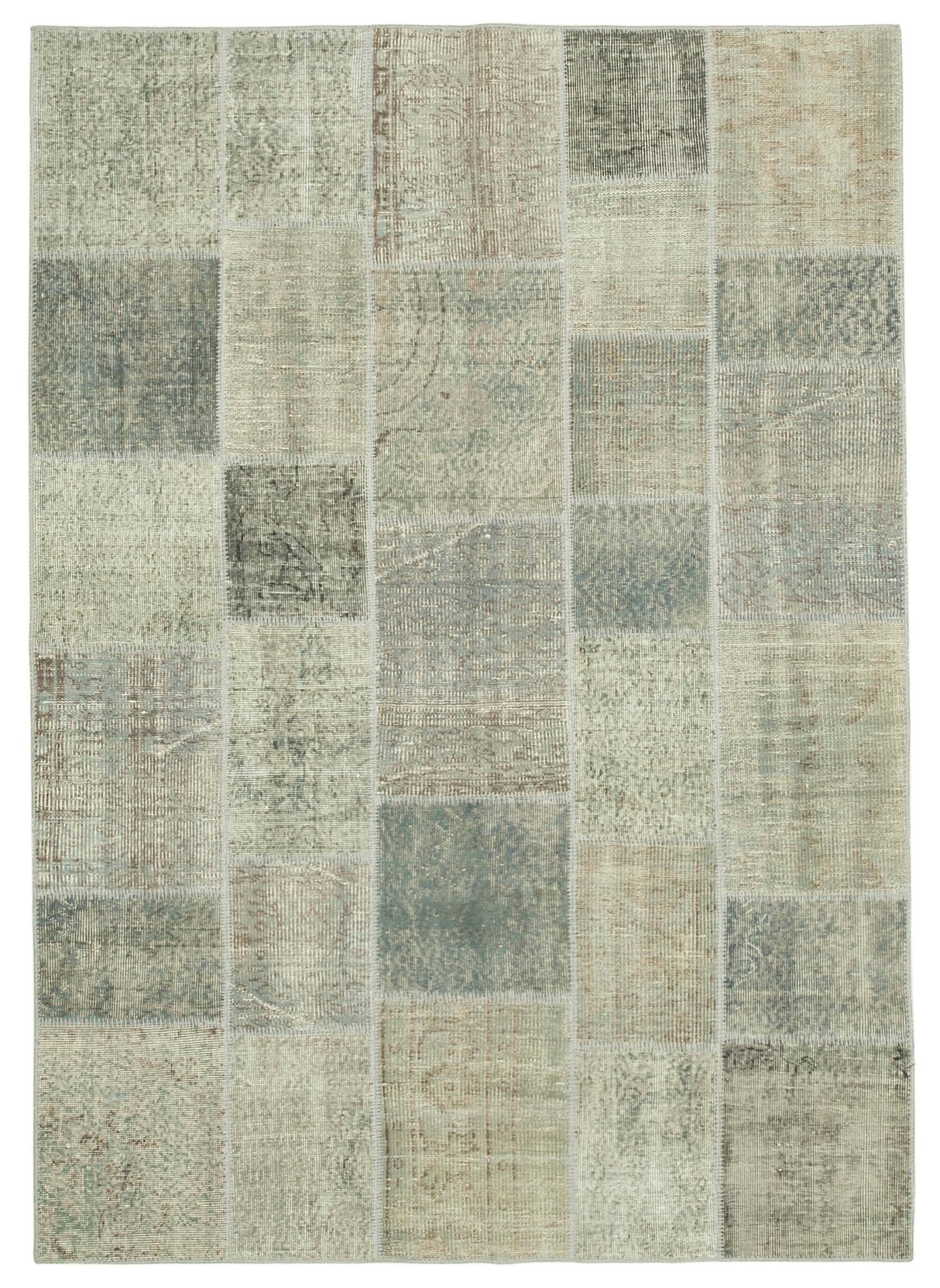 6x8 Grey Patchwork Rug - 20910