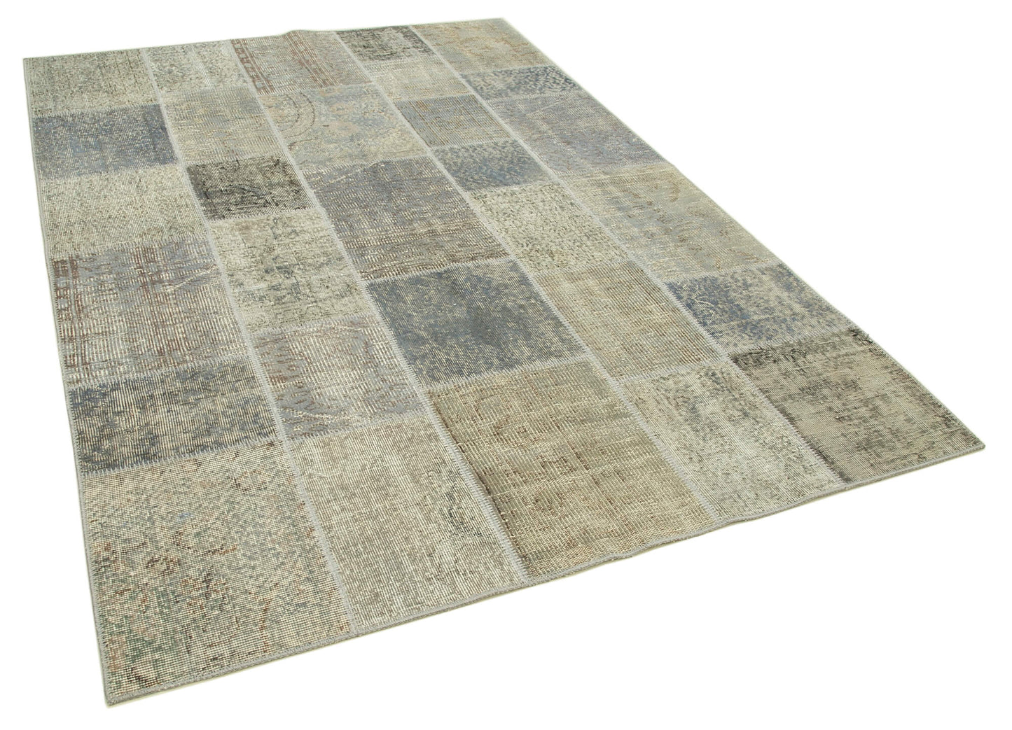 6x8 Grey Patchwork Rug - 20910