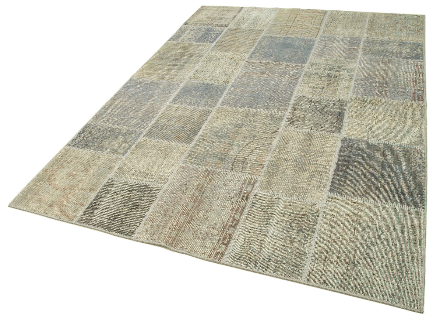 6x8 Grey Patchwork Rug - 20910