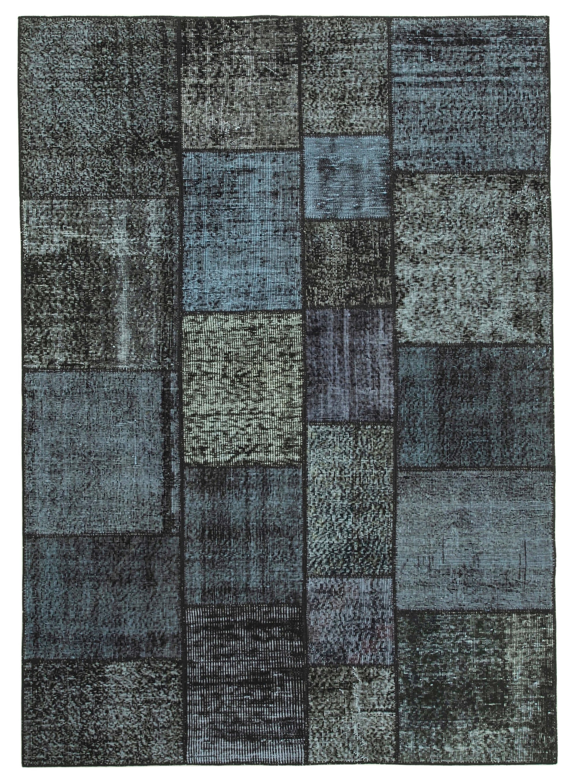 6x8 Black Patchwork Rug - 20912