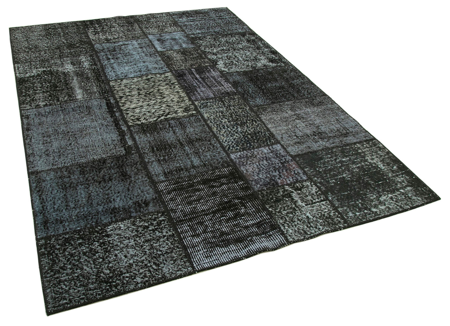 6x8 Black Patchwork Rug - 20912