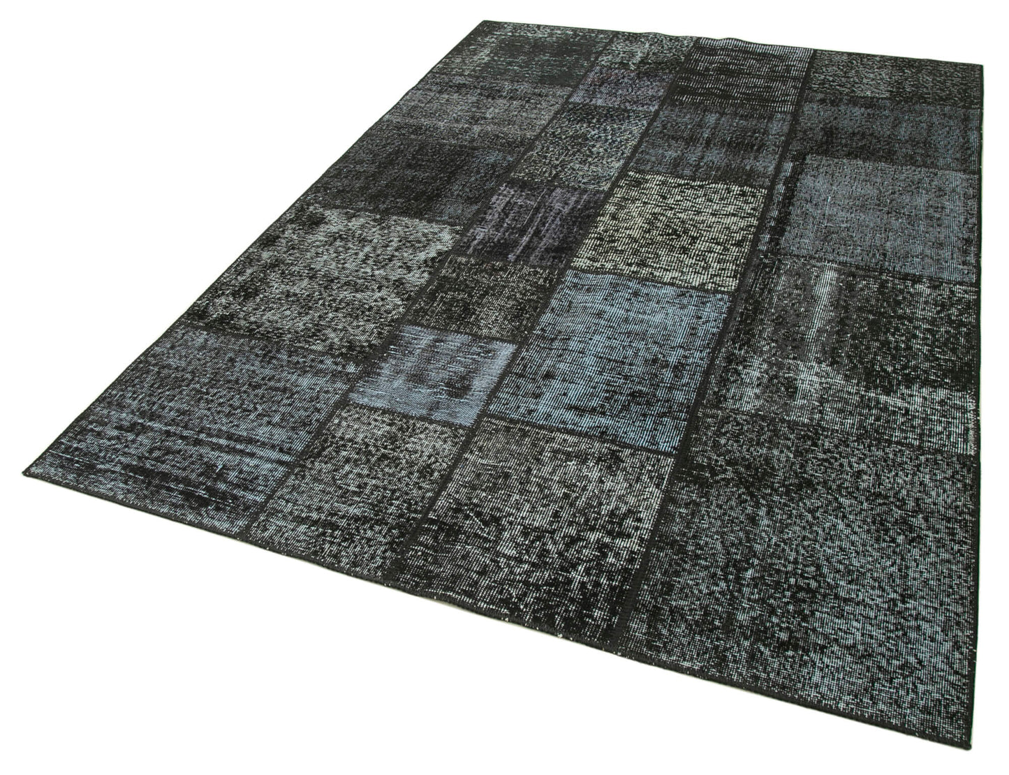 6x8 Black Patchwork Rug - 20912