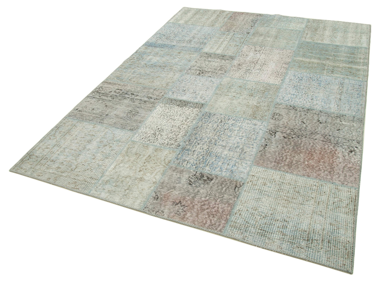 6x8 Blue Patchwork Rug - 20925