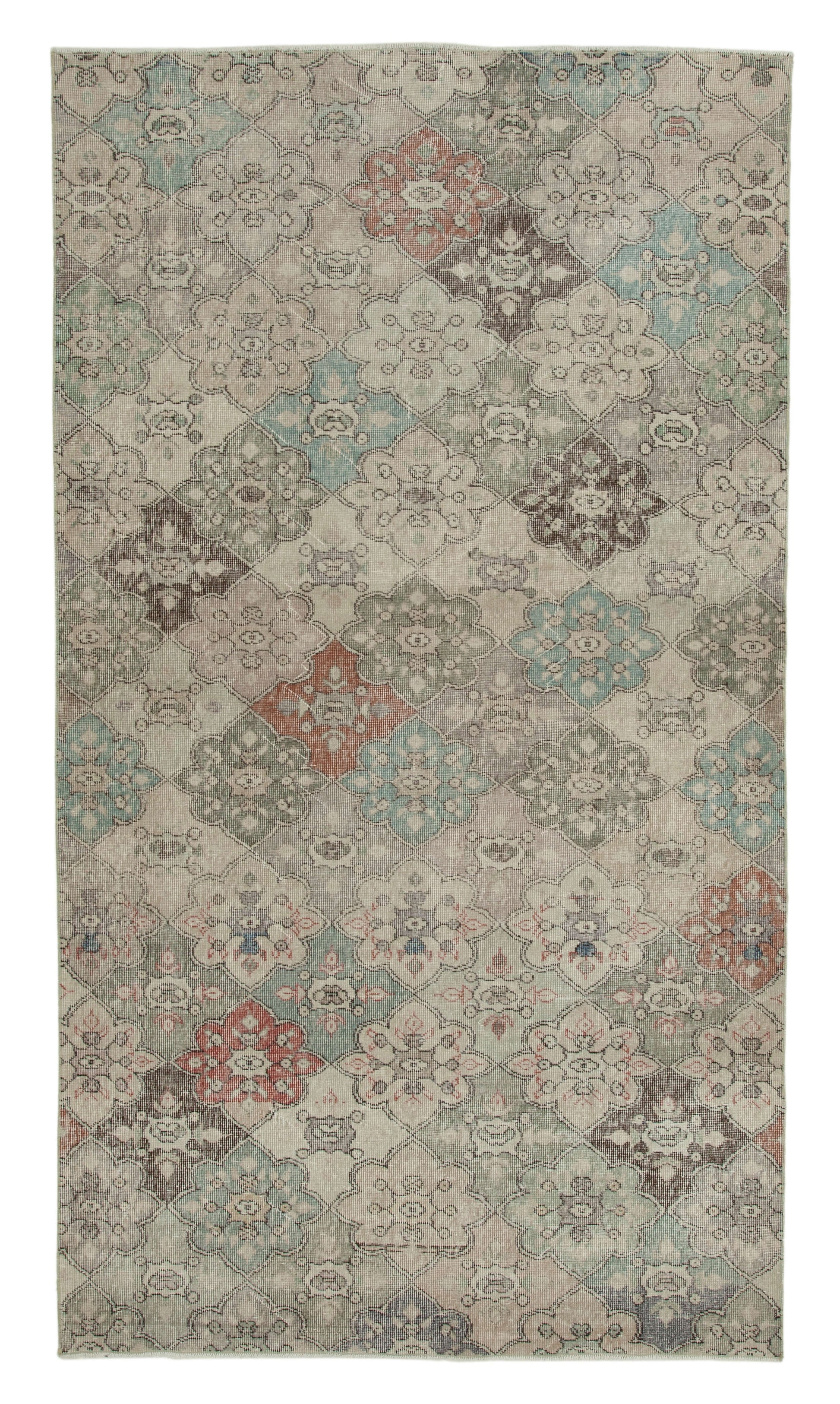 5x9 Beige Bohemian Rug  - 21861