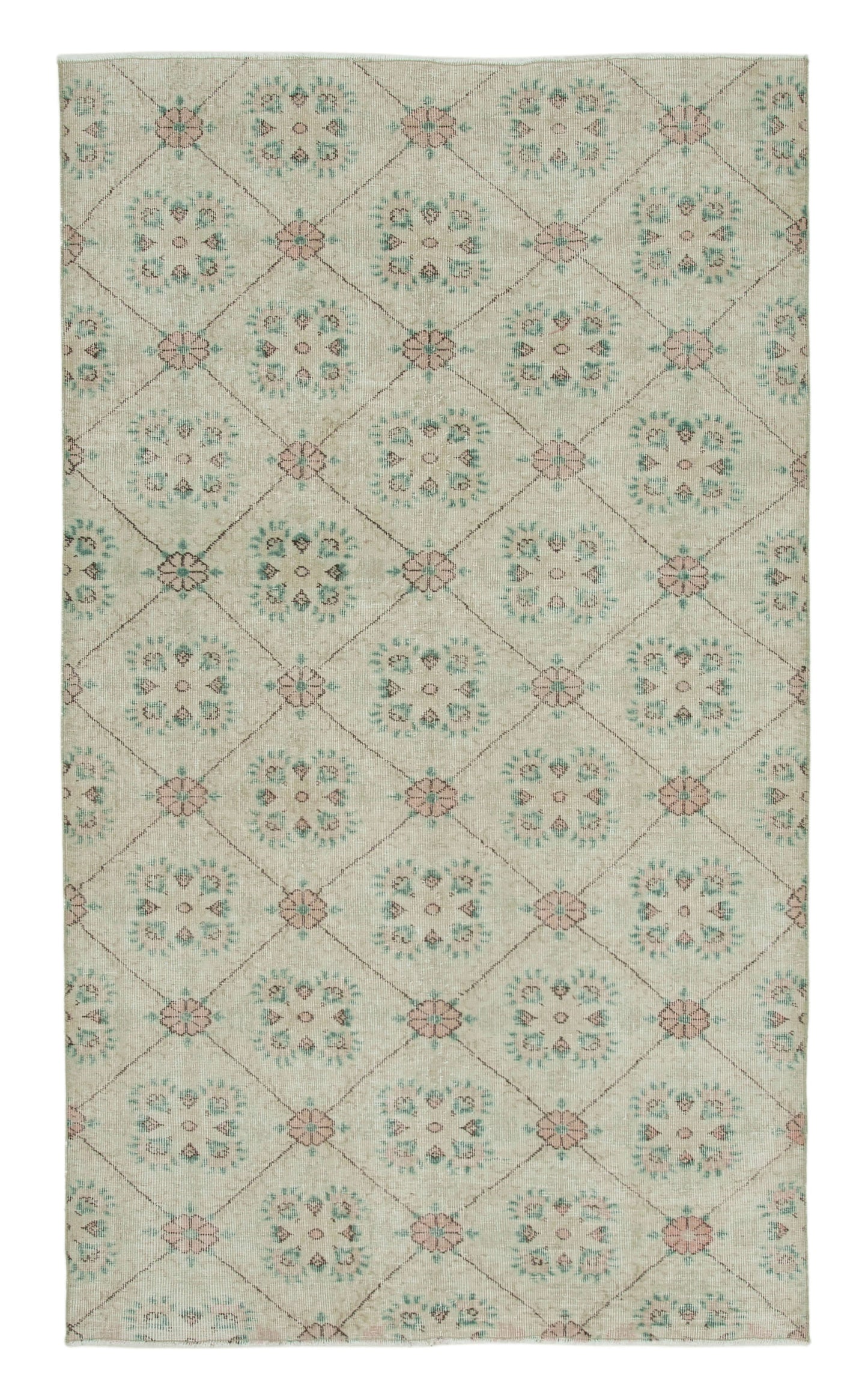 5x8 Beige Bohemian Rug  - 21868