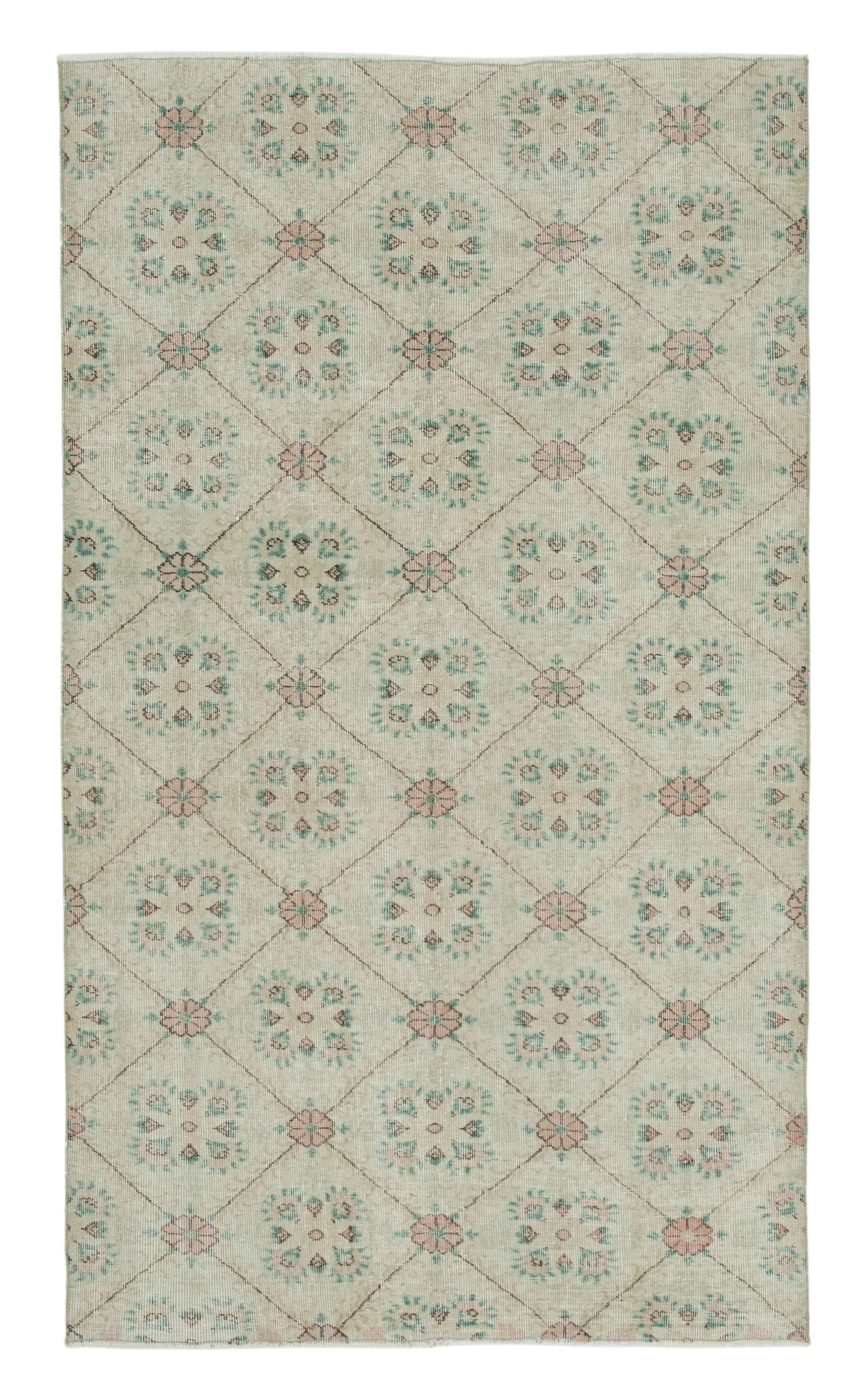 5x8 Beige Bohemian Rug  - 21868