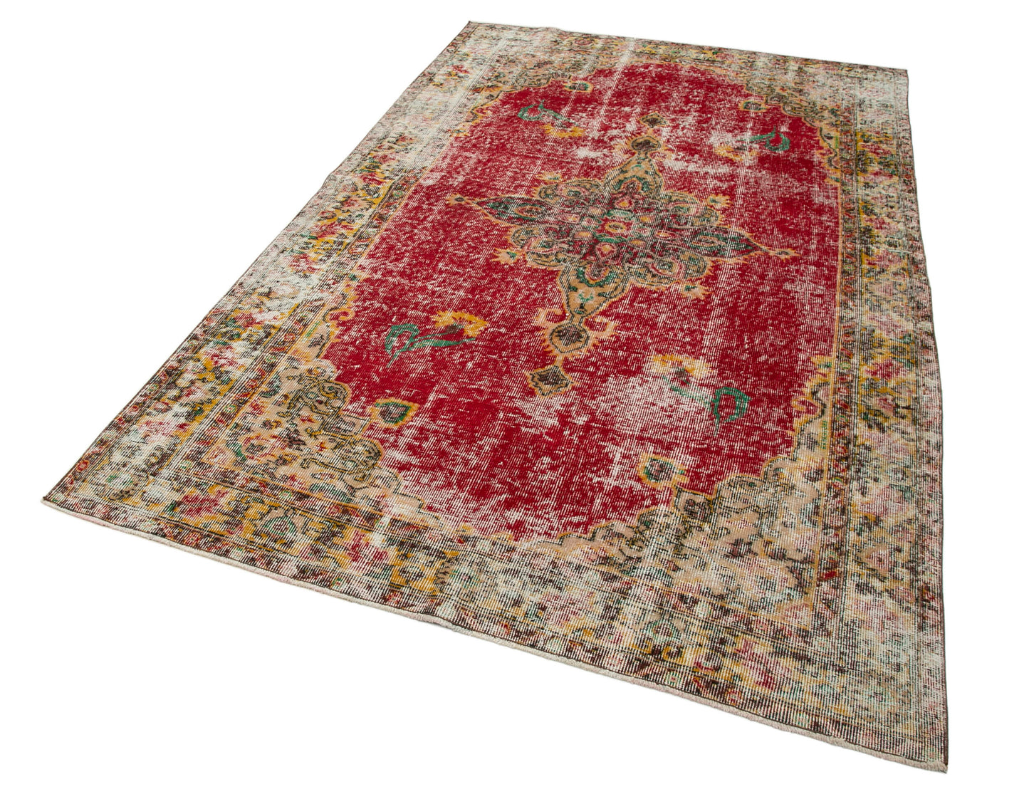 5x9 Red Bohemian Rug  - 21871