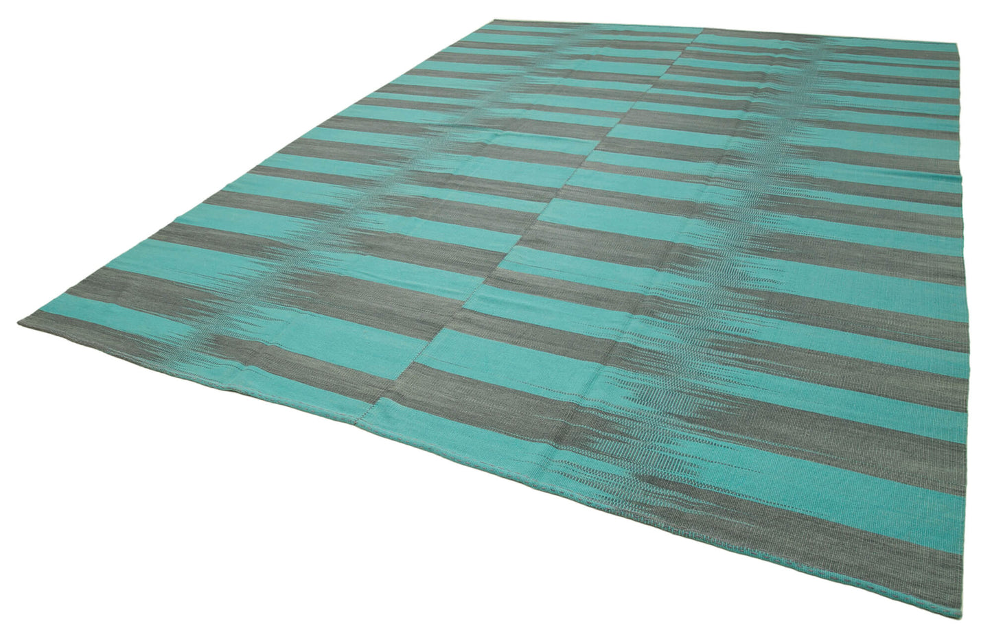 10x13 Turquoise Contemporary Kilim Rug - 21903