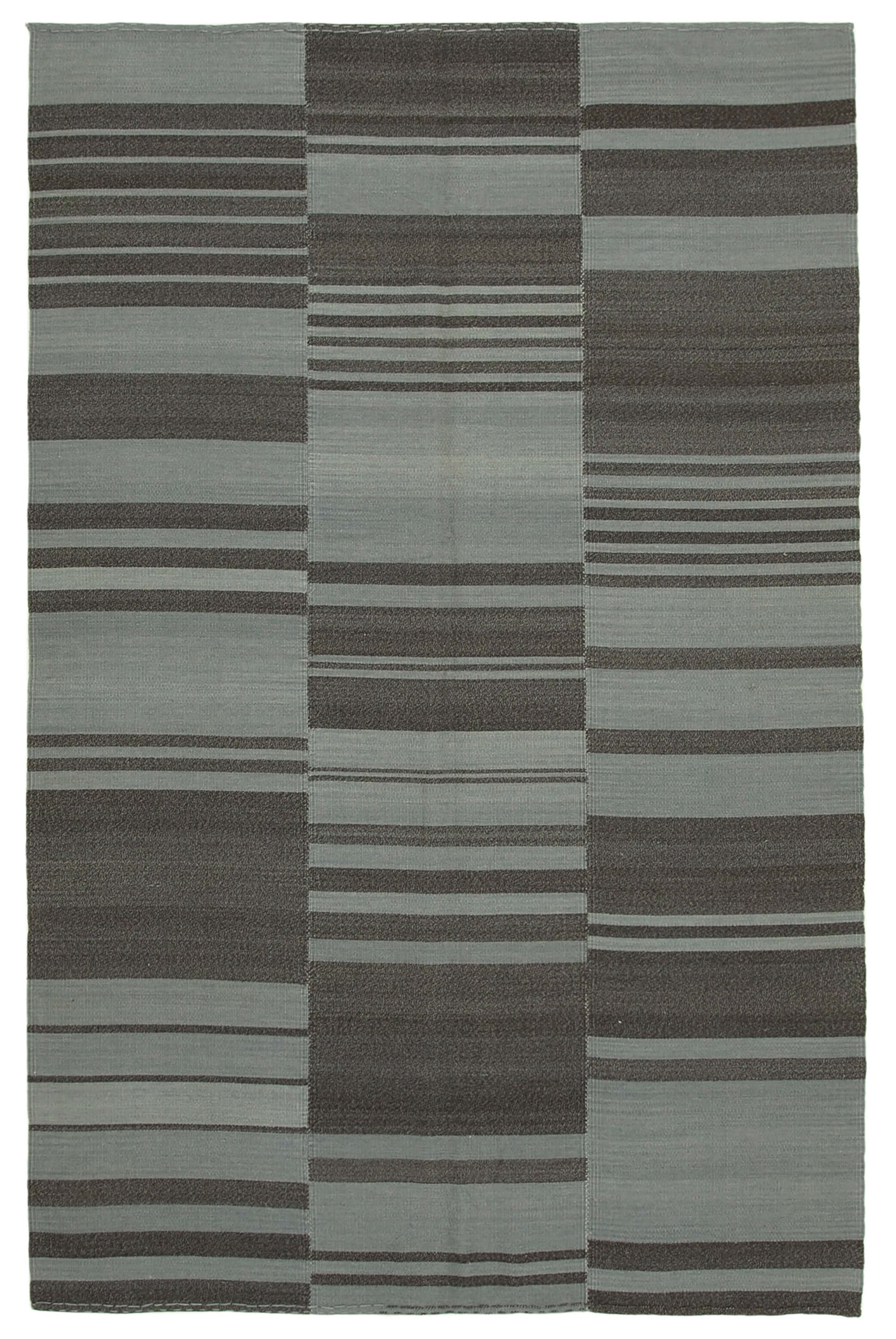 7x11 Grey Contemporary Kilim Rug - 21937