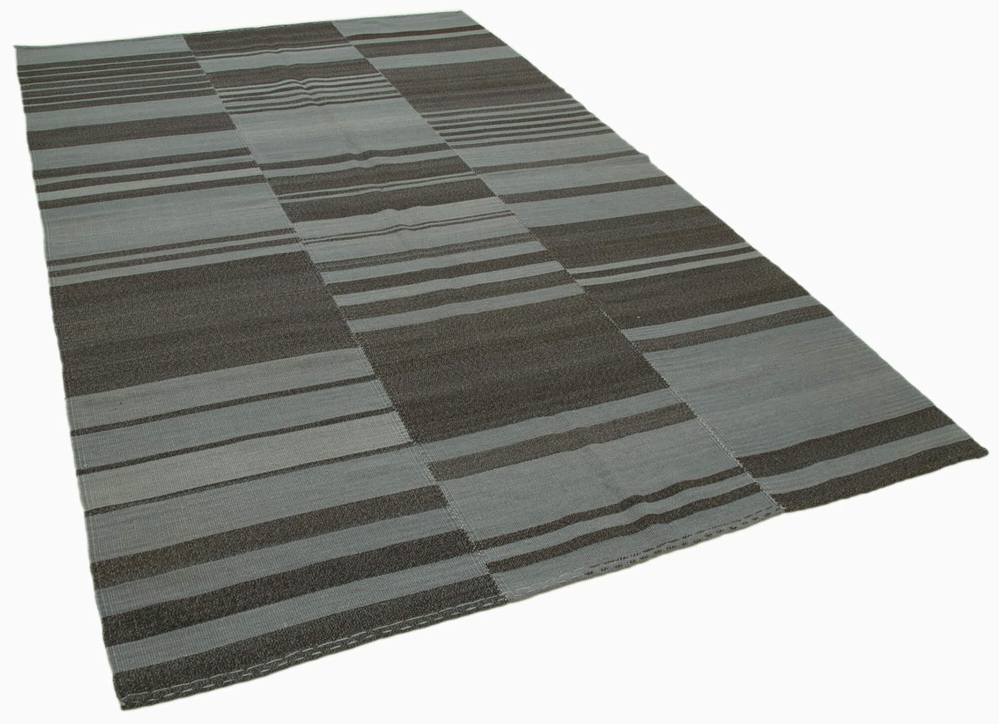 7x11 Grey Contemporary Kilim Rug - 21937