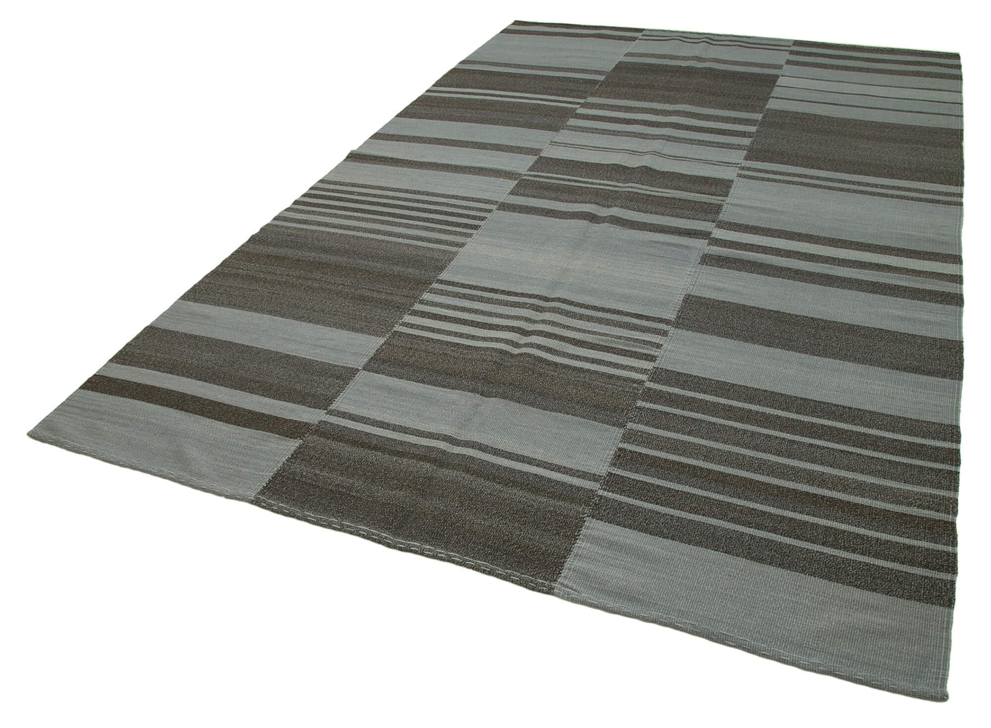 7x11 Grey Contemporary Kilim Rug - 21937