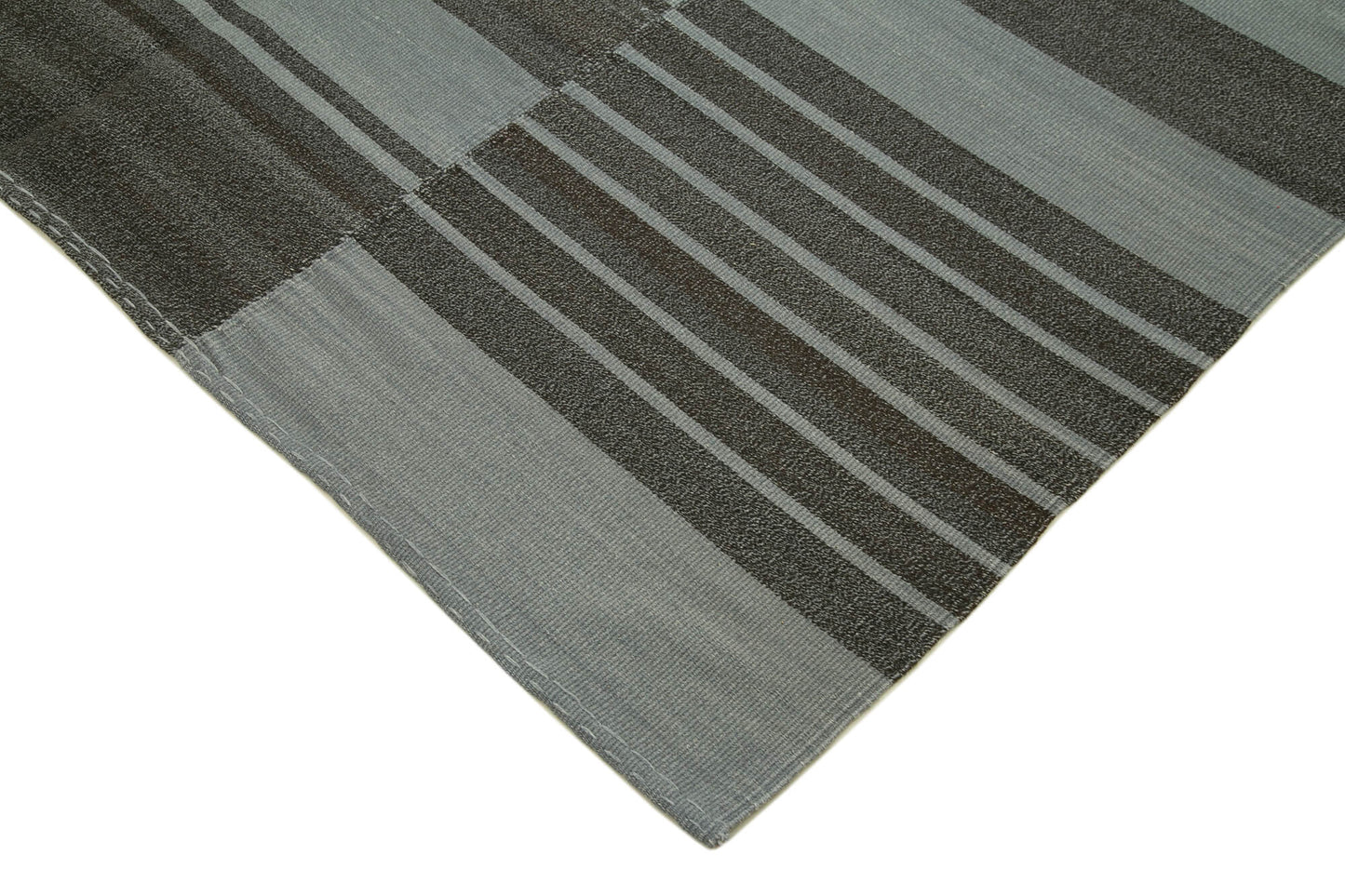 7x11 Grey Contemporary Kilim Rug - 21937