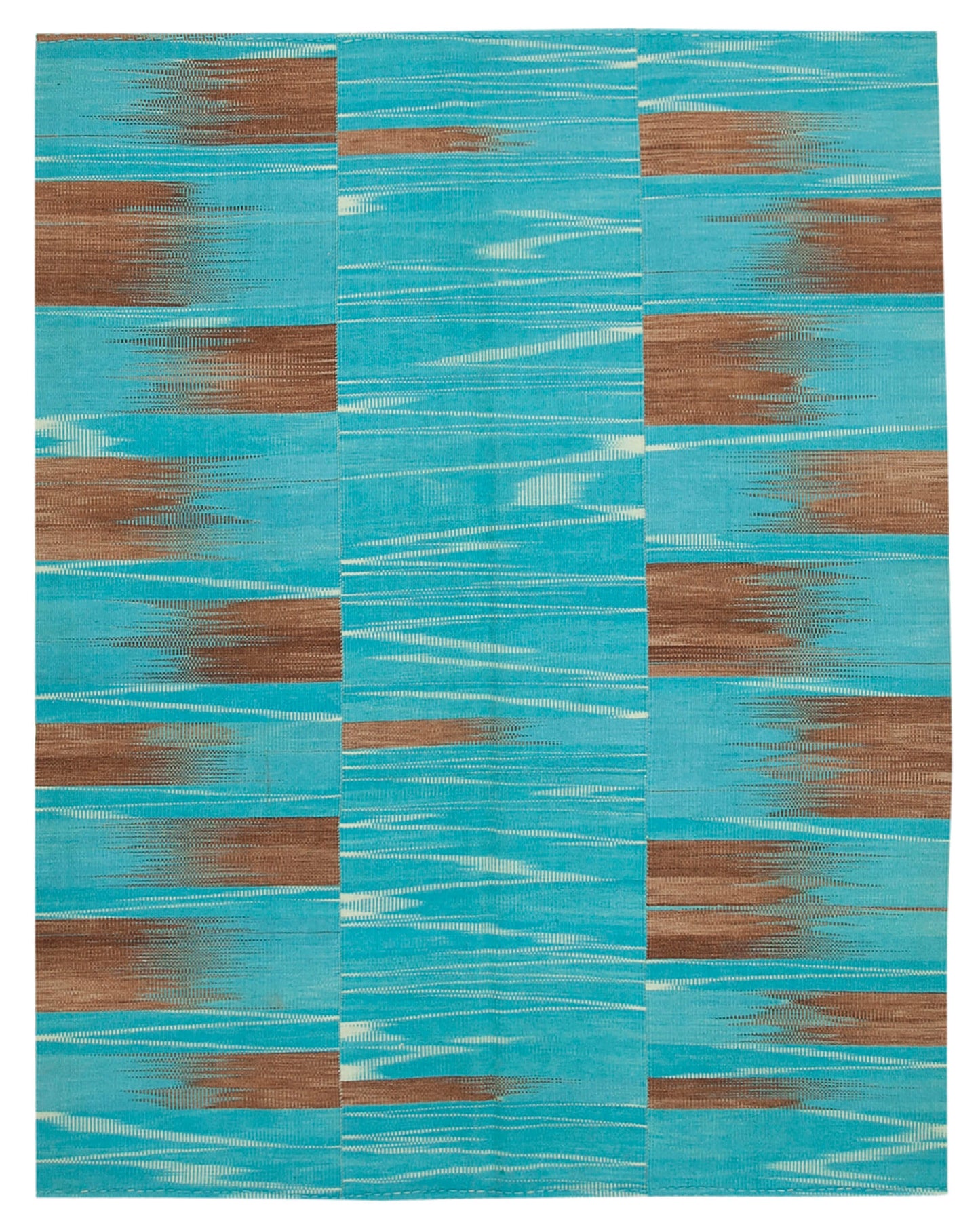 7x9 Turquoise Contemporary Kilim Rug - 21976