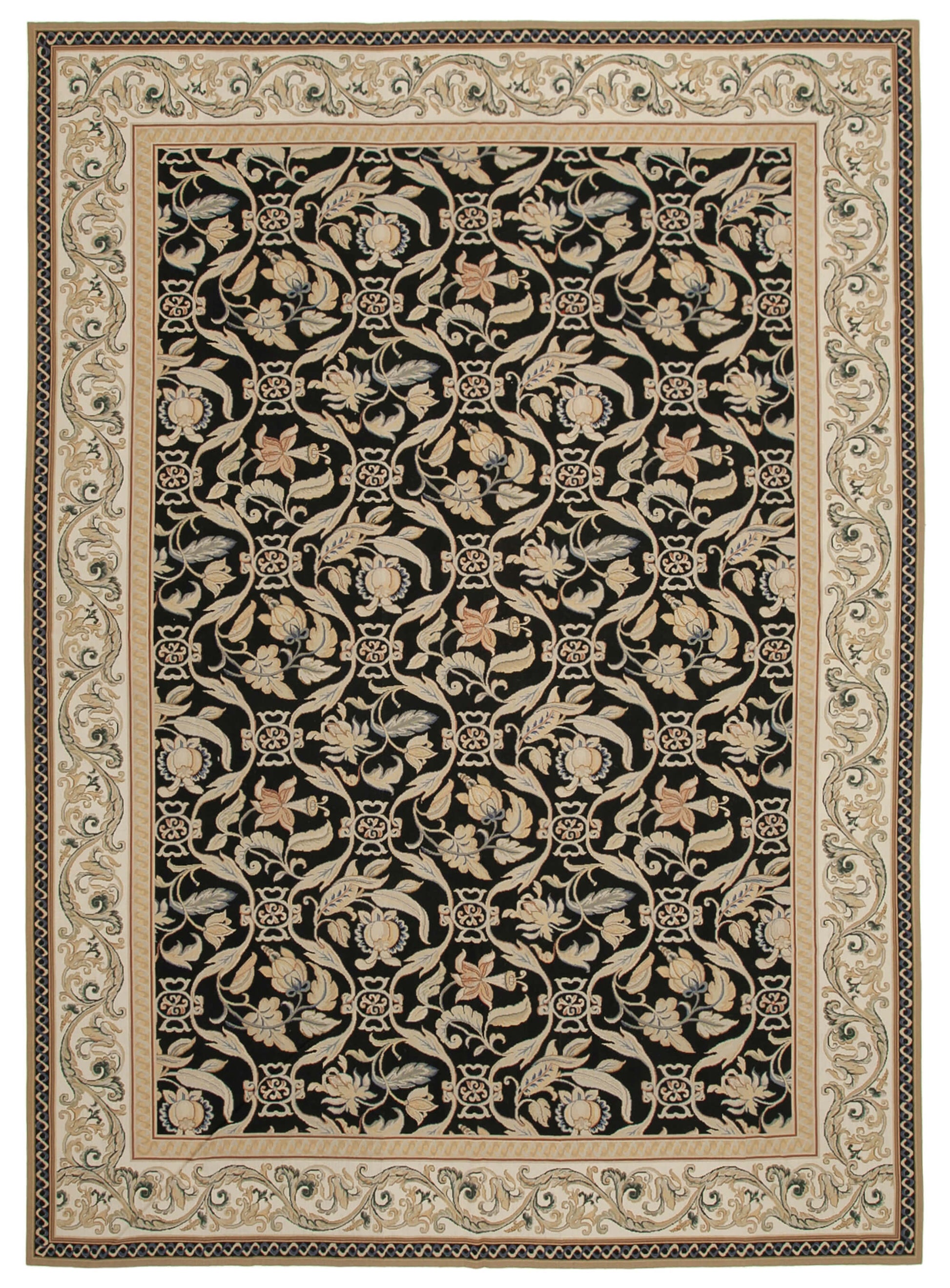 10x14 Beige Needlepoint Kilim Rug - 22049