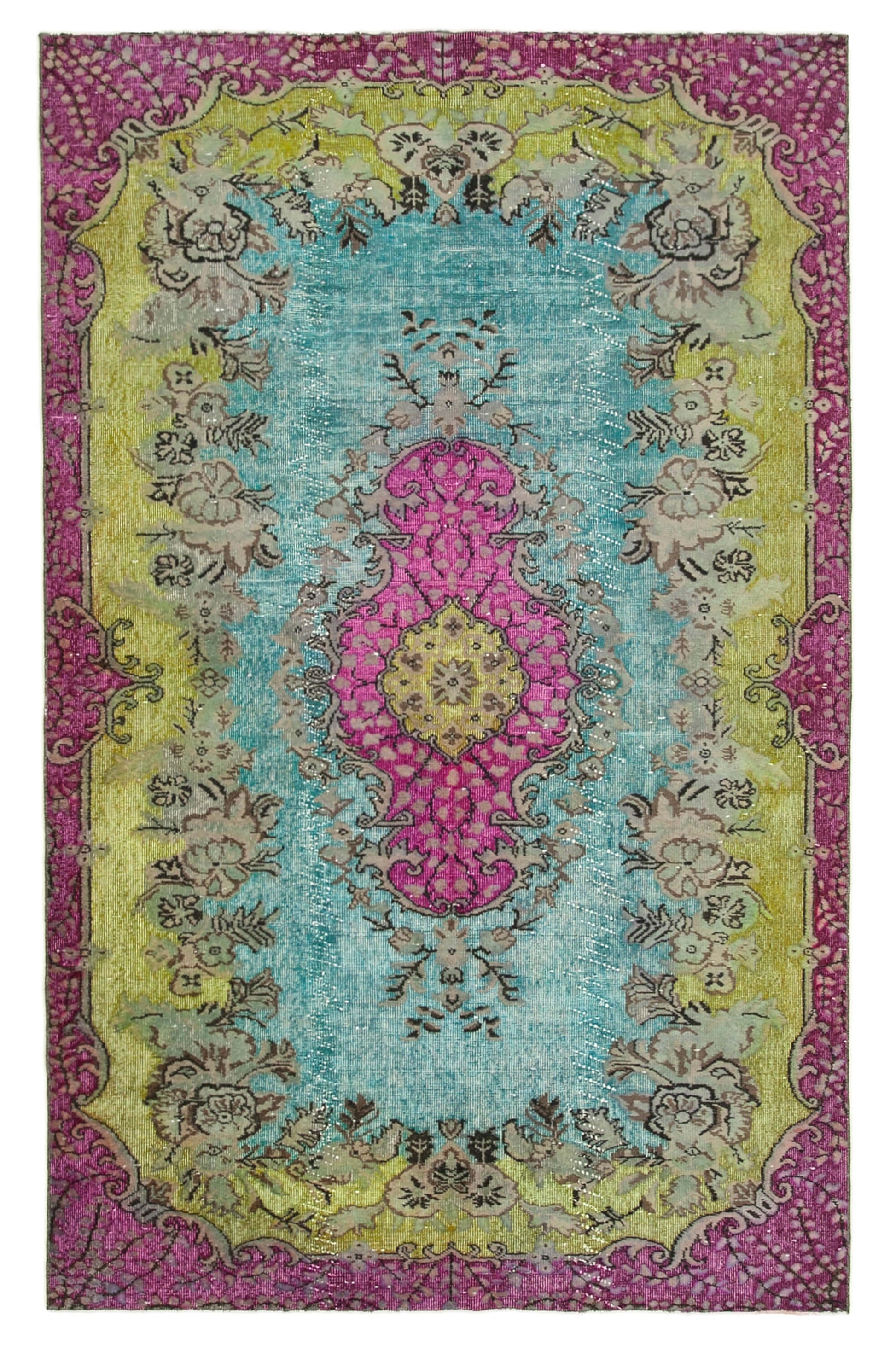 6x9 Pink Over Dyed Rug - 22166