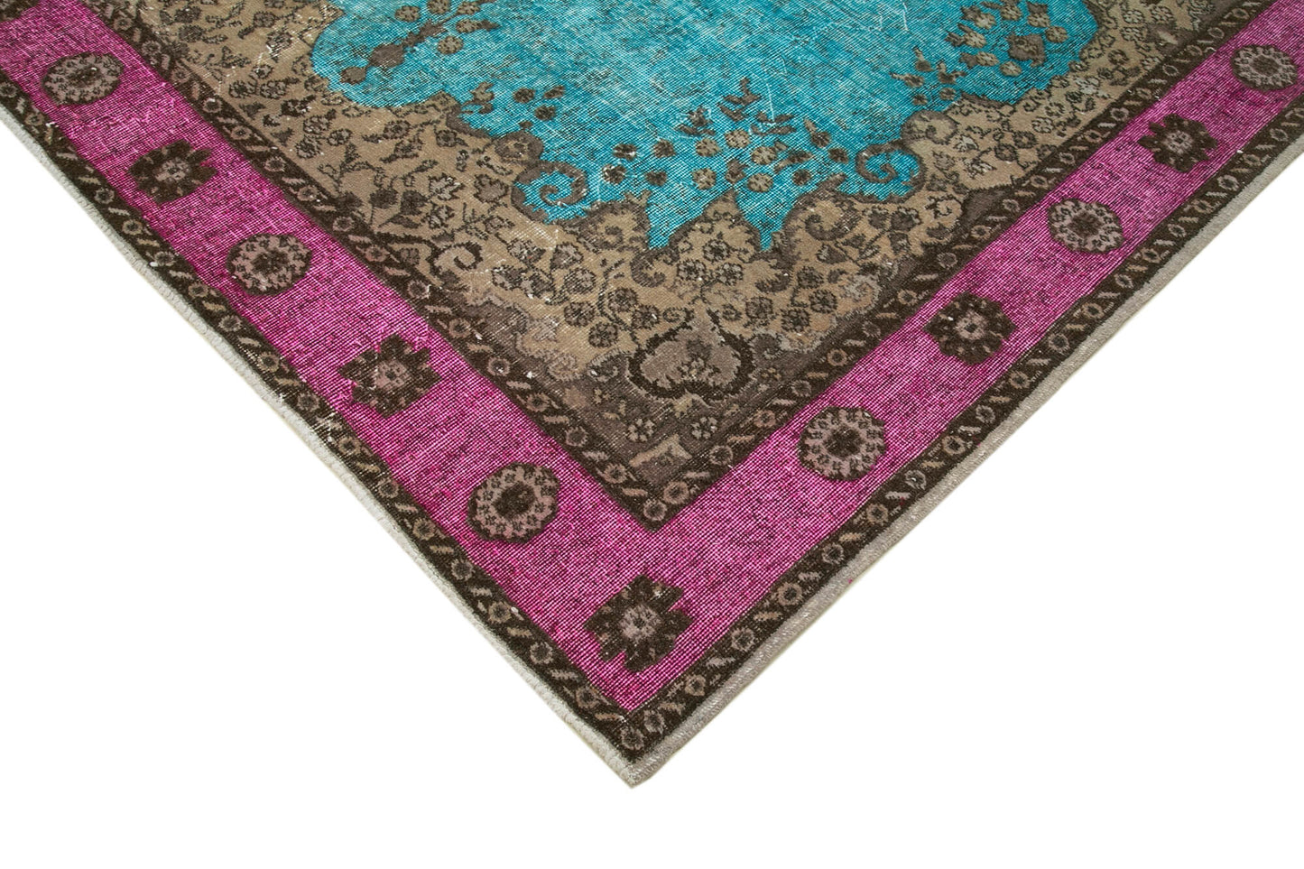 7x11 Turquoise Over Dyed Rug - 22294