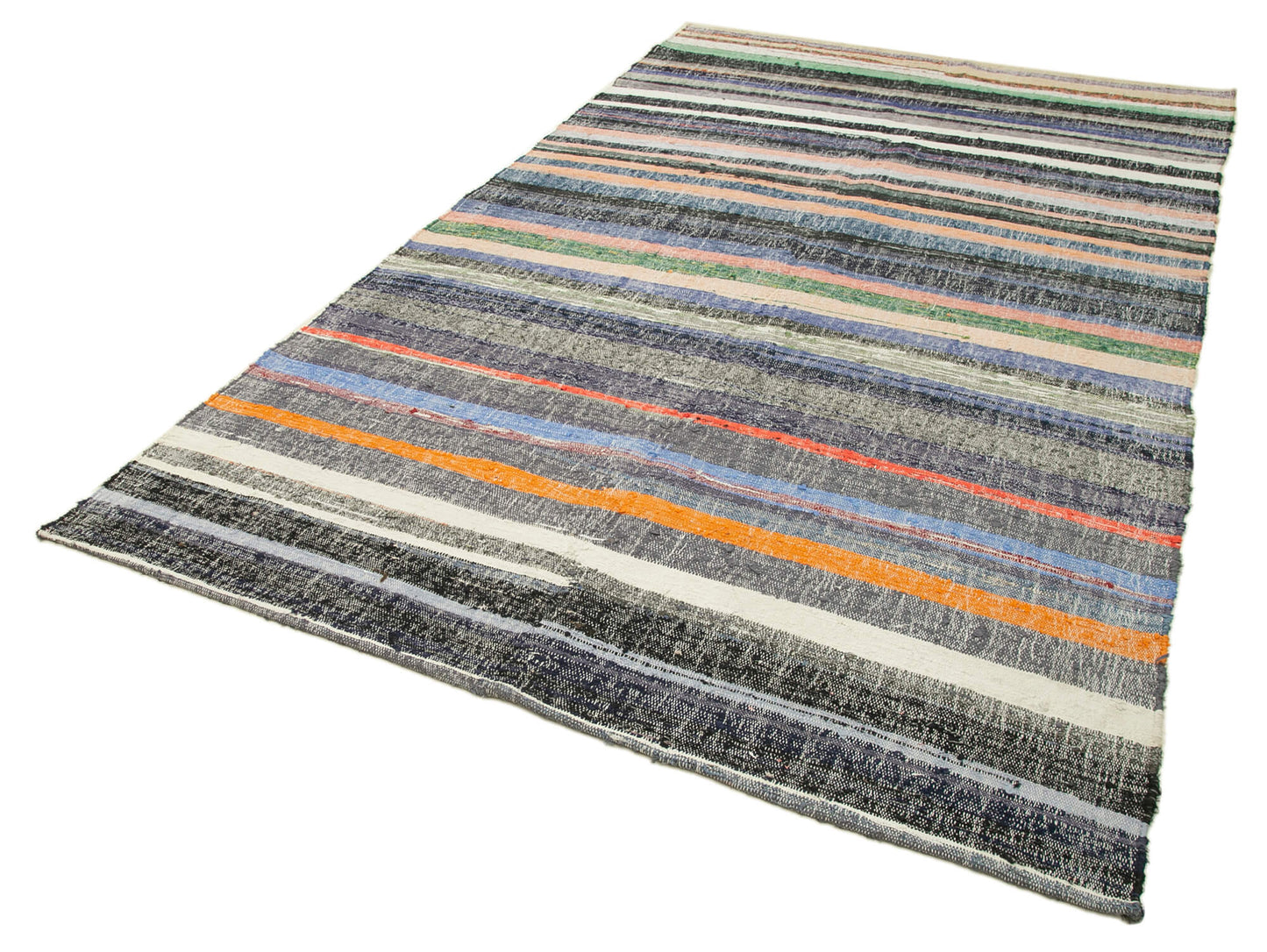 6x10 Grey Anatolian Kilim Rug - 23028