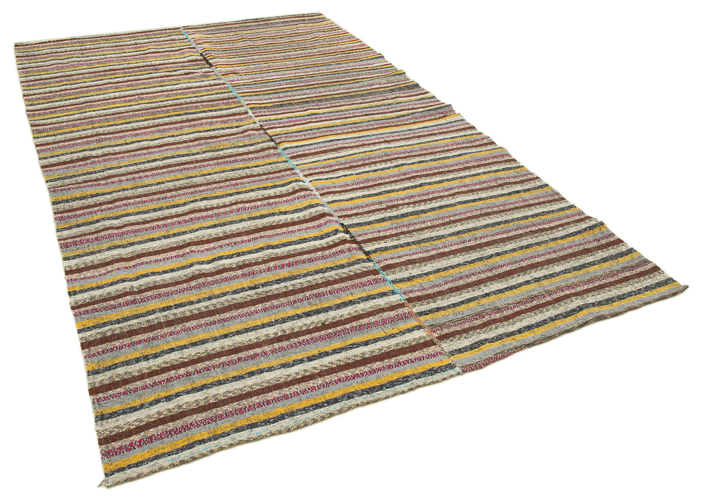 6x10 Brown Anatolian Kilim Rug - 23047