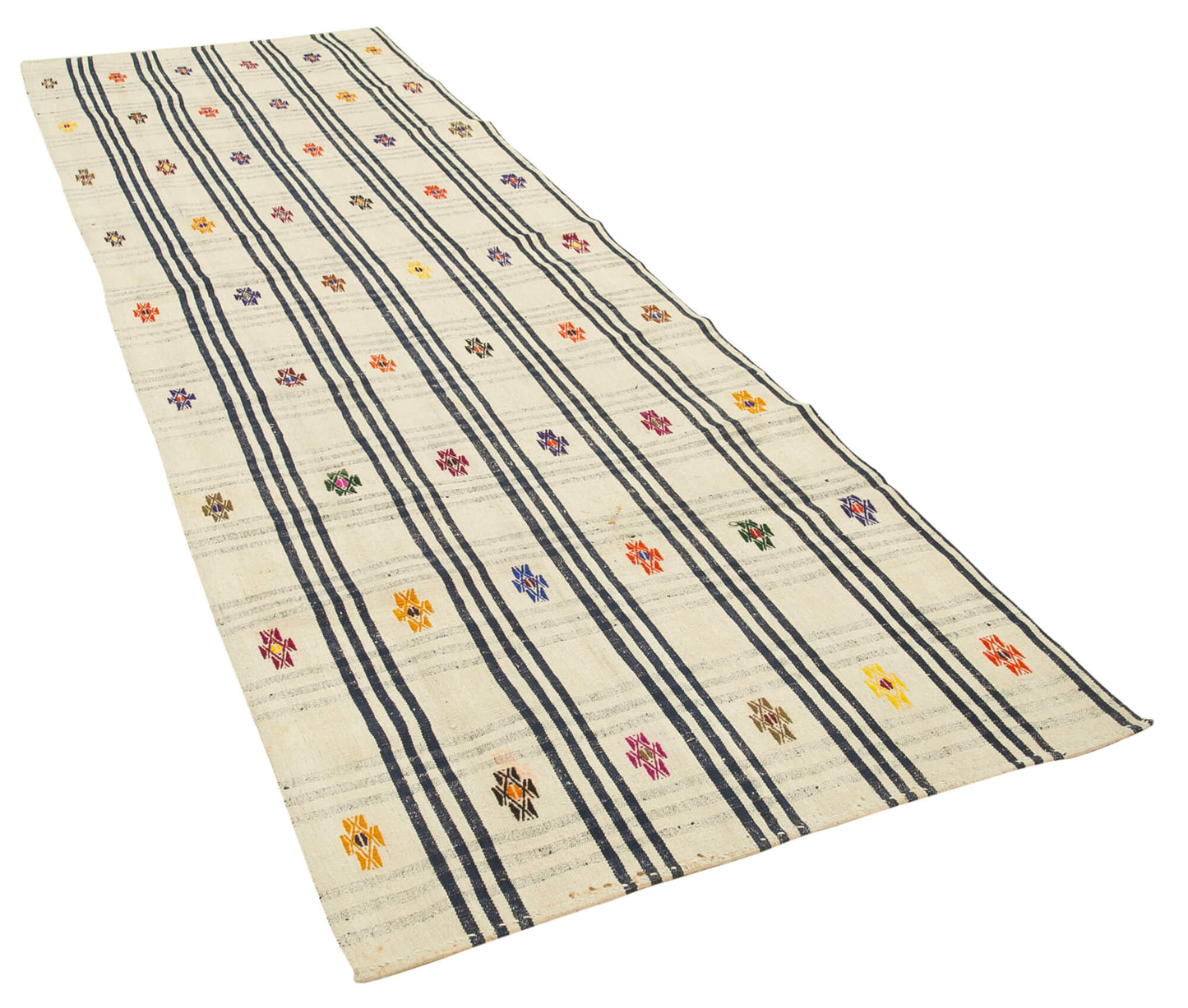 4x12 Beige Oriental Kilim Runner Rug - 23526