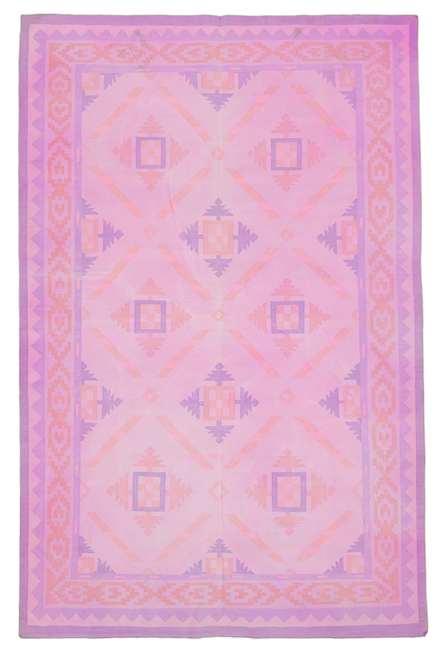 6x9 Pink Oriental Kilim Rug - 23549