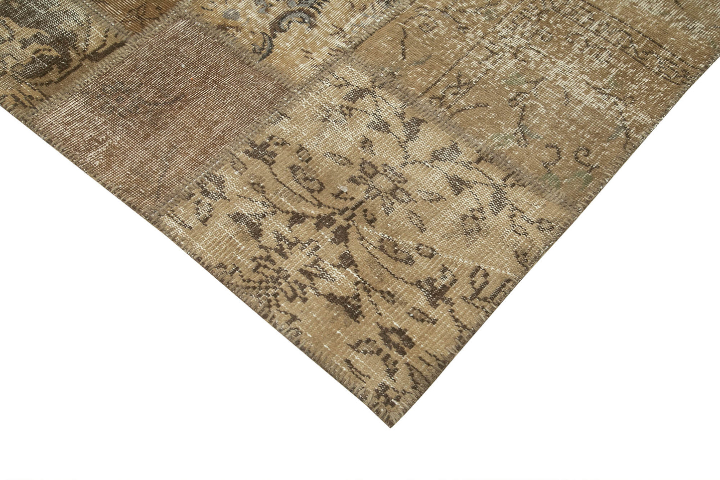 7x10 Brown Patchwork Rug - 23985