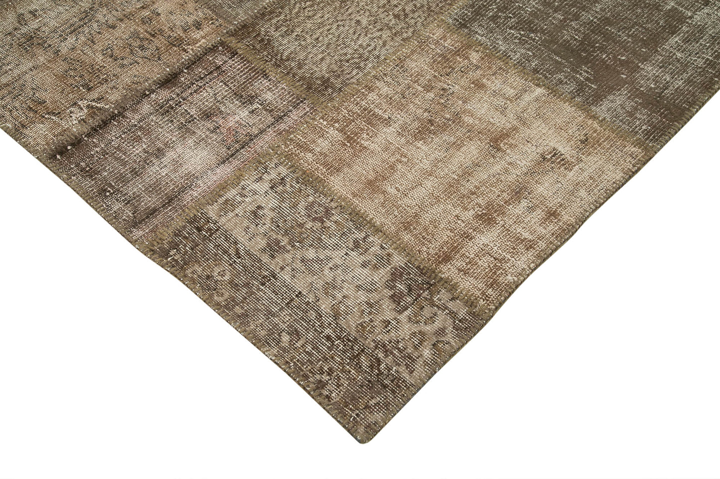 7x10 Brown Patchwork Rug - 23989