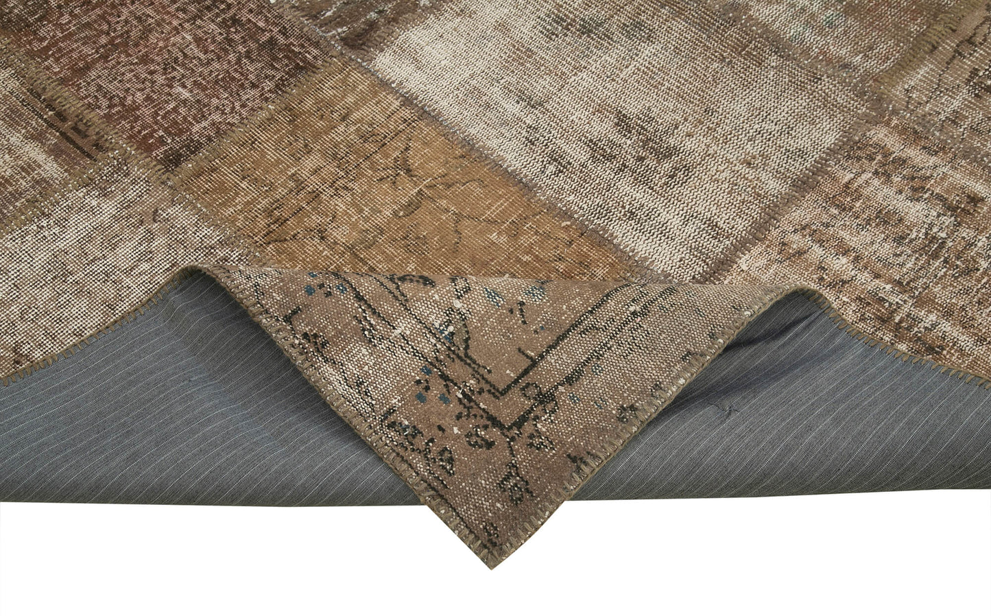 7x10 Brown Patchwork Rug - 23989