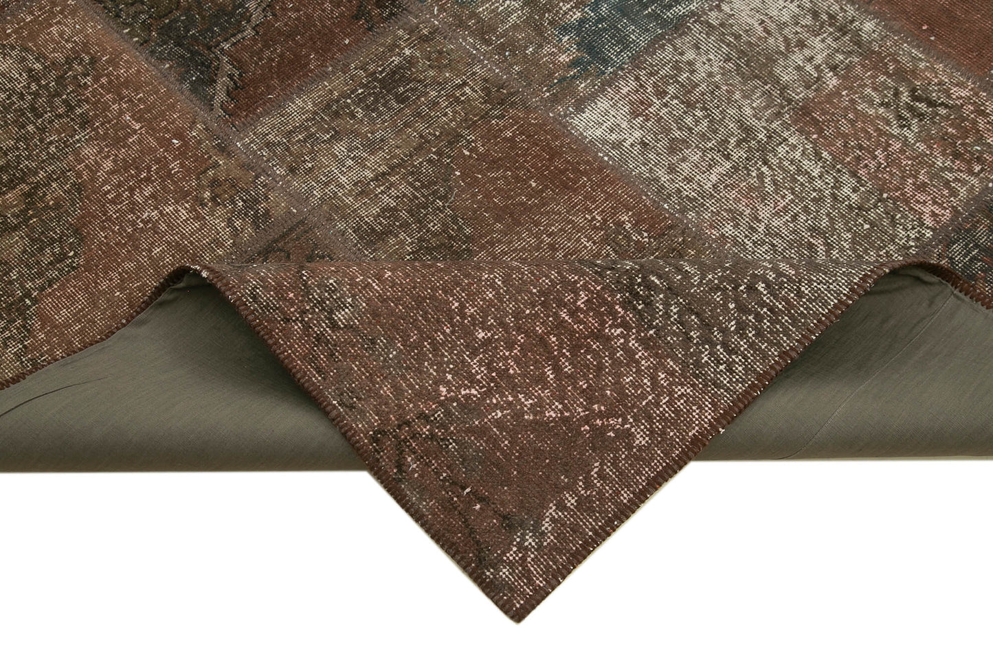 7x10 Brown Patchwork Rug - 24047