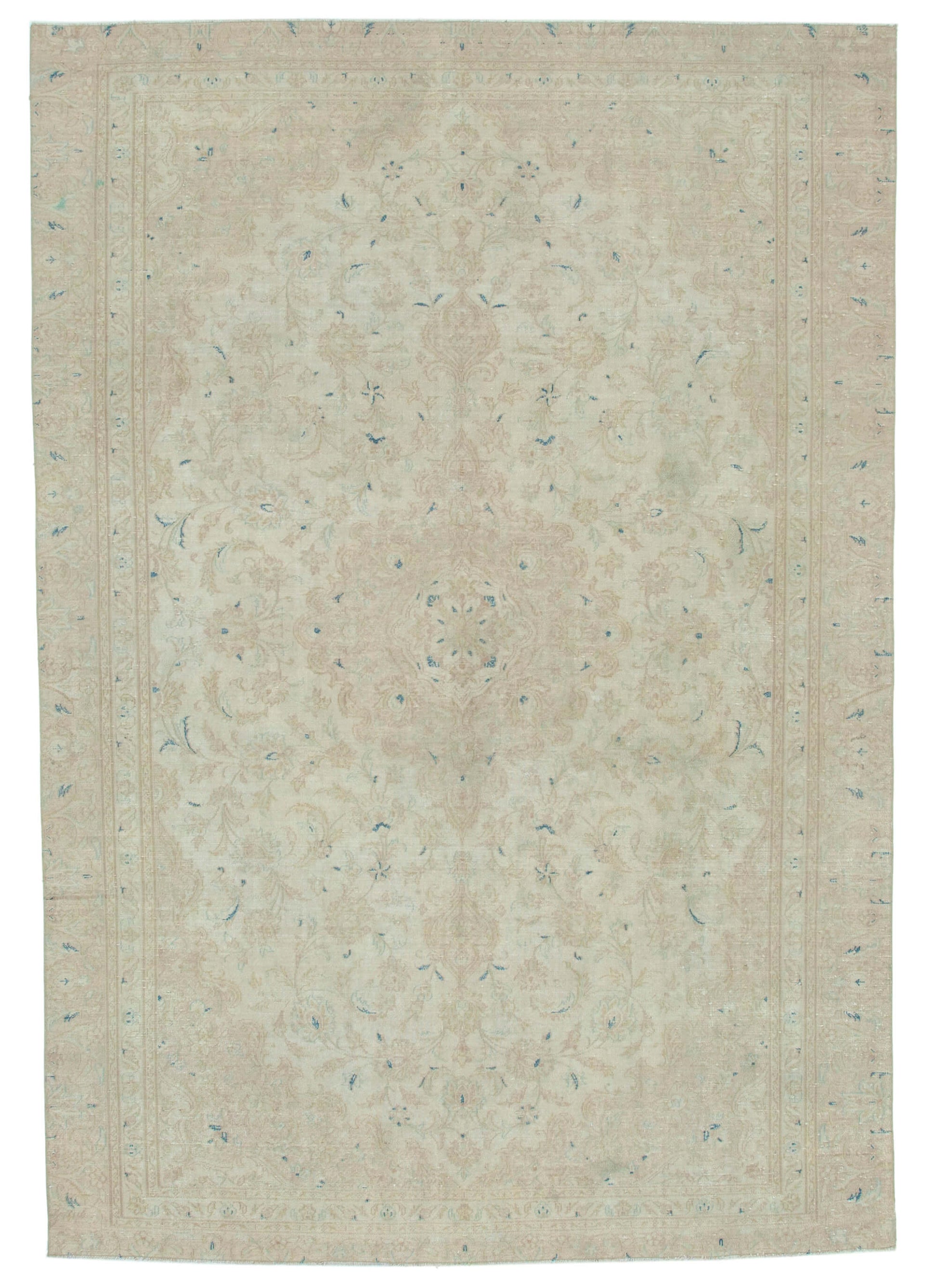 7x10 Beige Vintage Large Area Rug - 24844