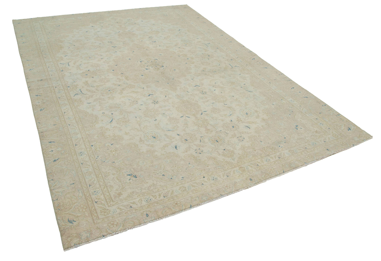 7x10 Beige Vintage Large Area Rug - 24844