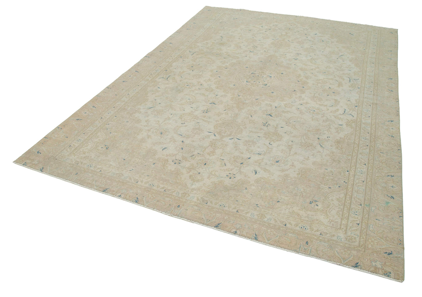 7x10 Beige Vintage Large Area Rug - 24844