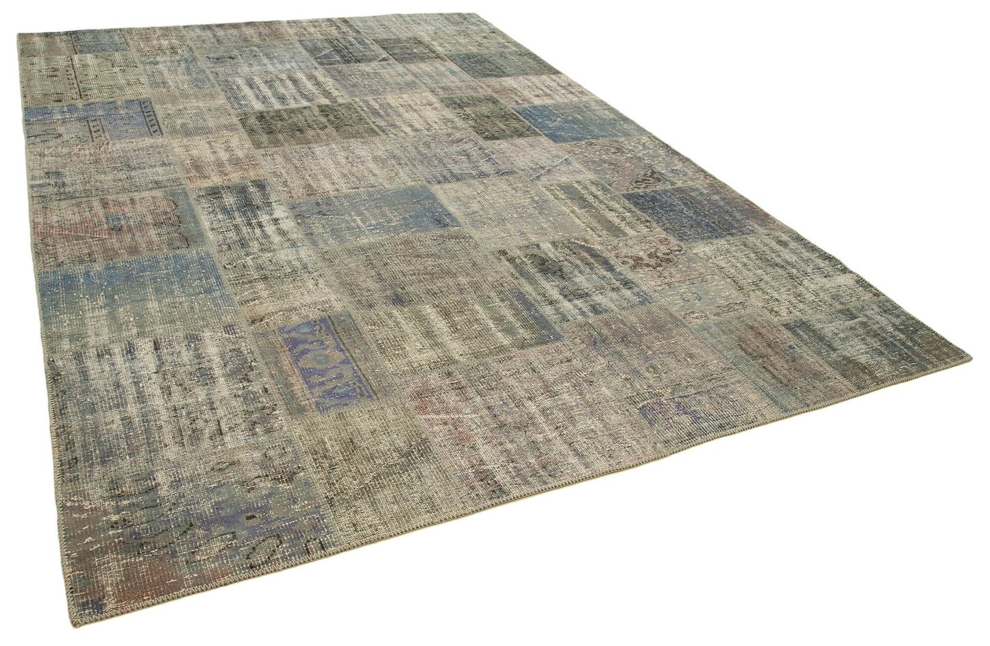 8x11  Grey Patchwork Rug- 25290