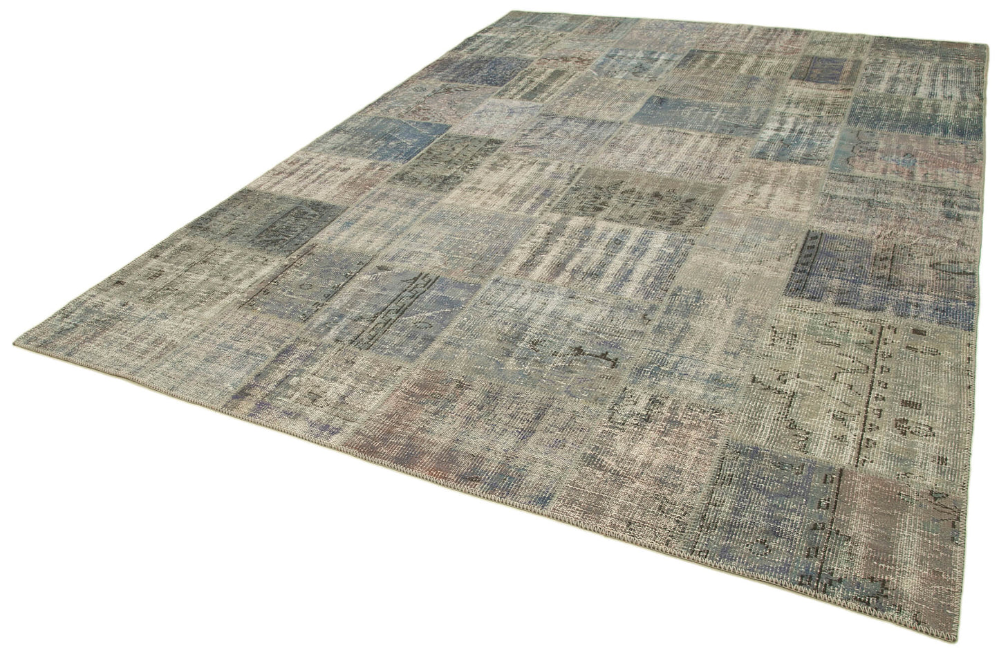 8x11  Grey Patchwork Rug- 25290