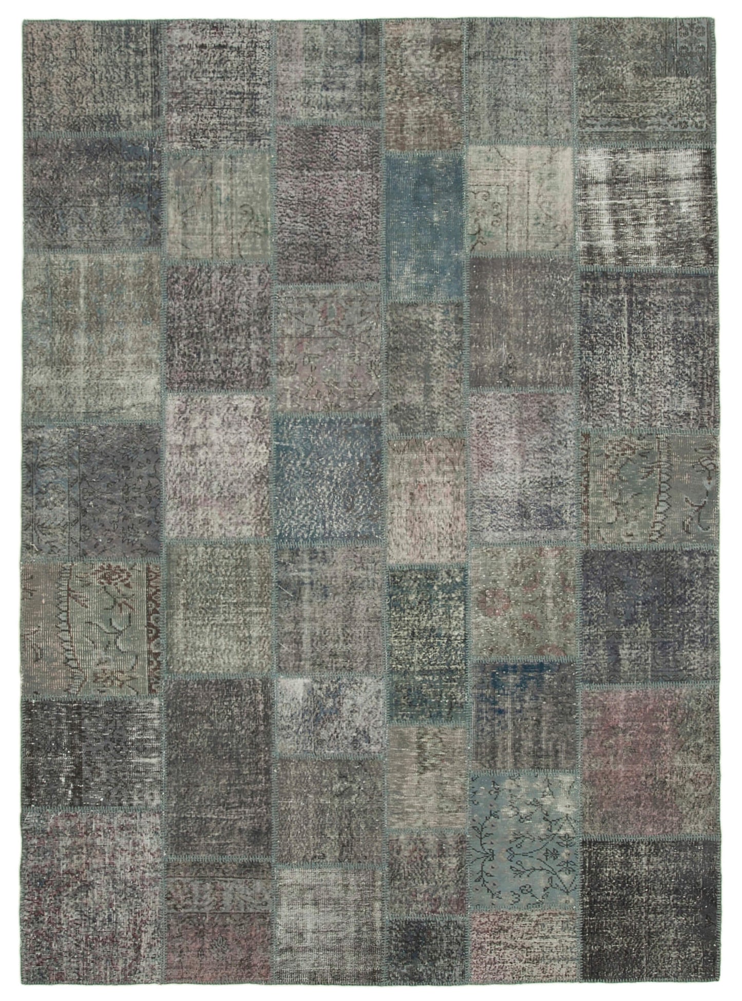 8x12 Blue Patchwork Rug- 25291