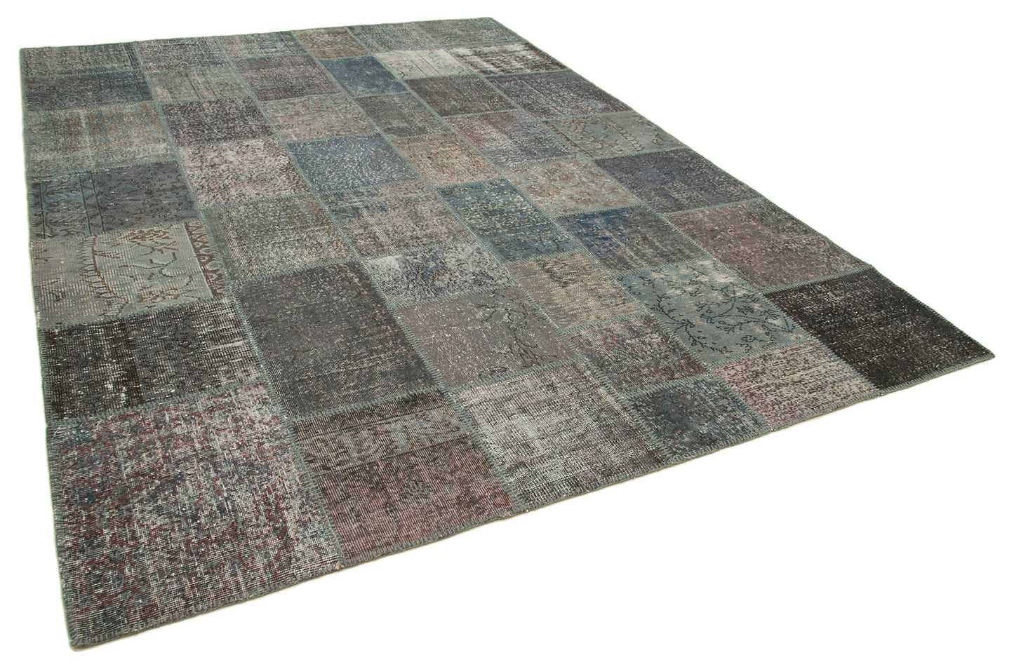 8x12 Blue Patchwork Rug- 25291