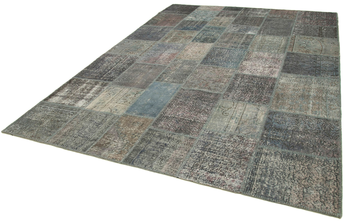 8x12 Blue Patchwork Rug- 25291