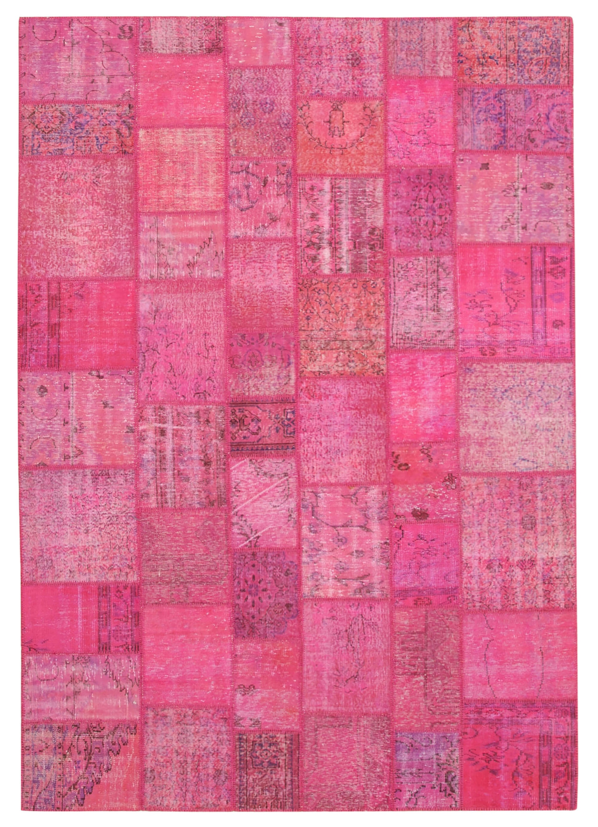 8x12 Pink Patchwork Rug- 25292