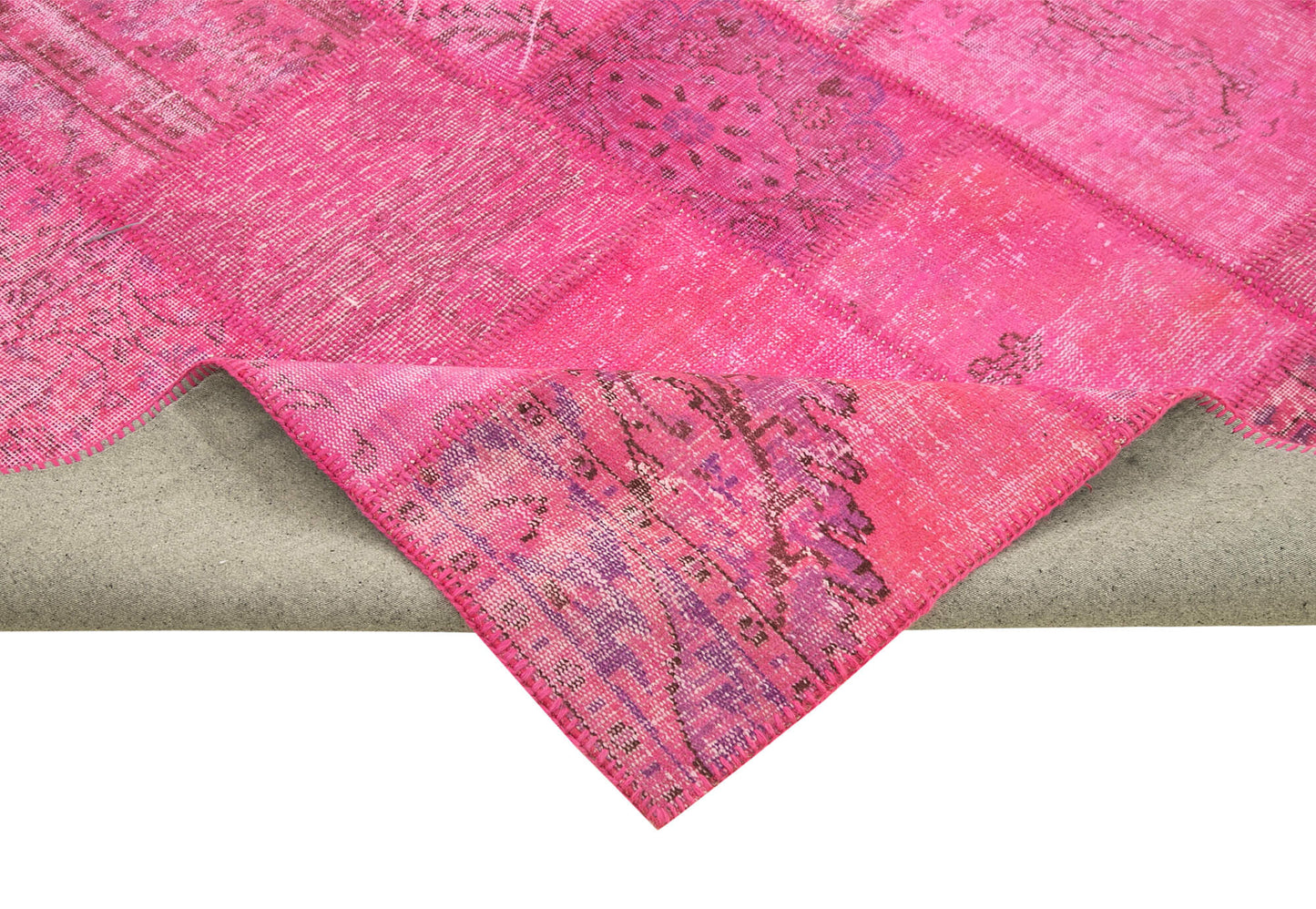 8x12 Pink Patchwork Rug- 25292