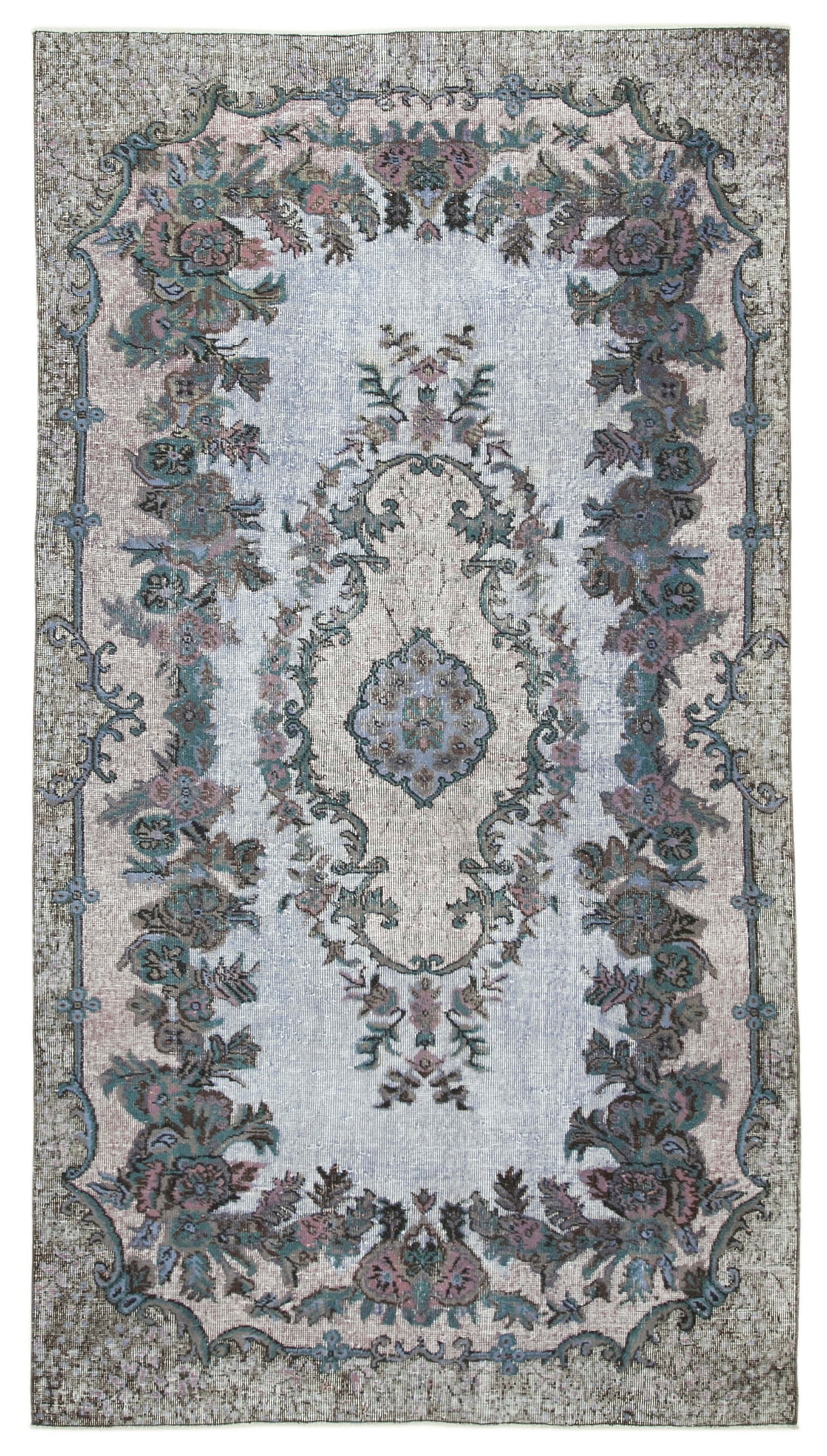 5x10 Grey Over Dyed Rug - 25499