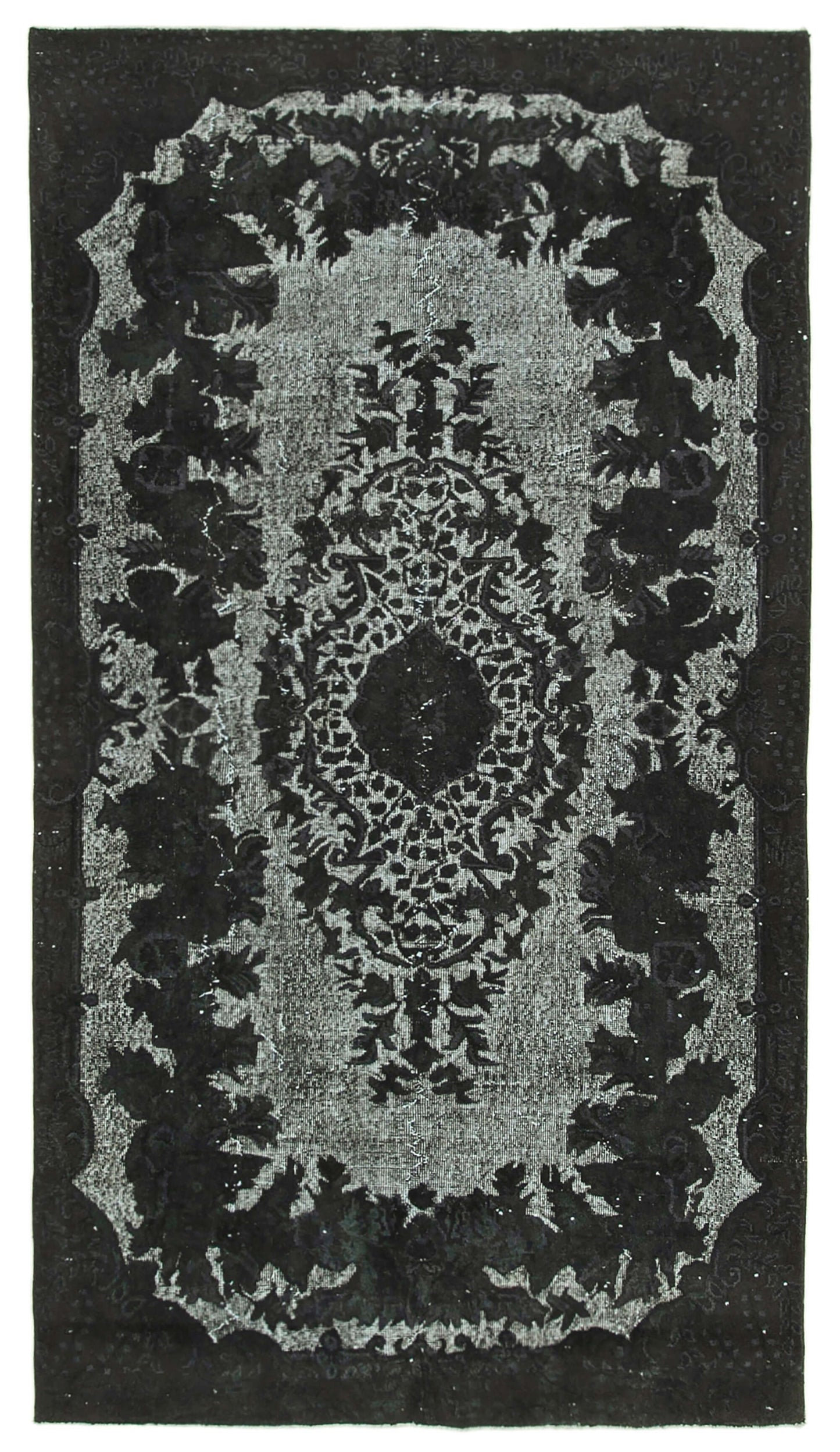 5x10 Black Over Dyed Rug - 25535