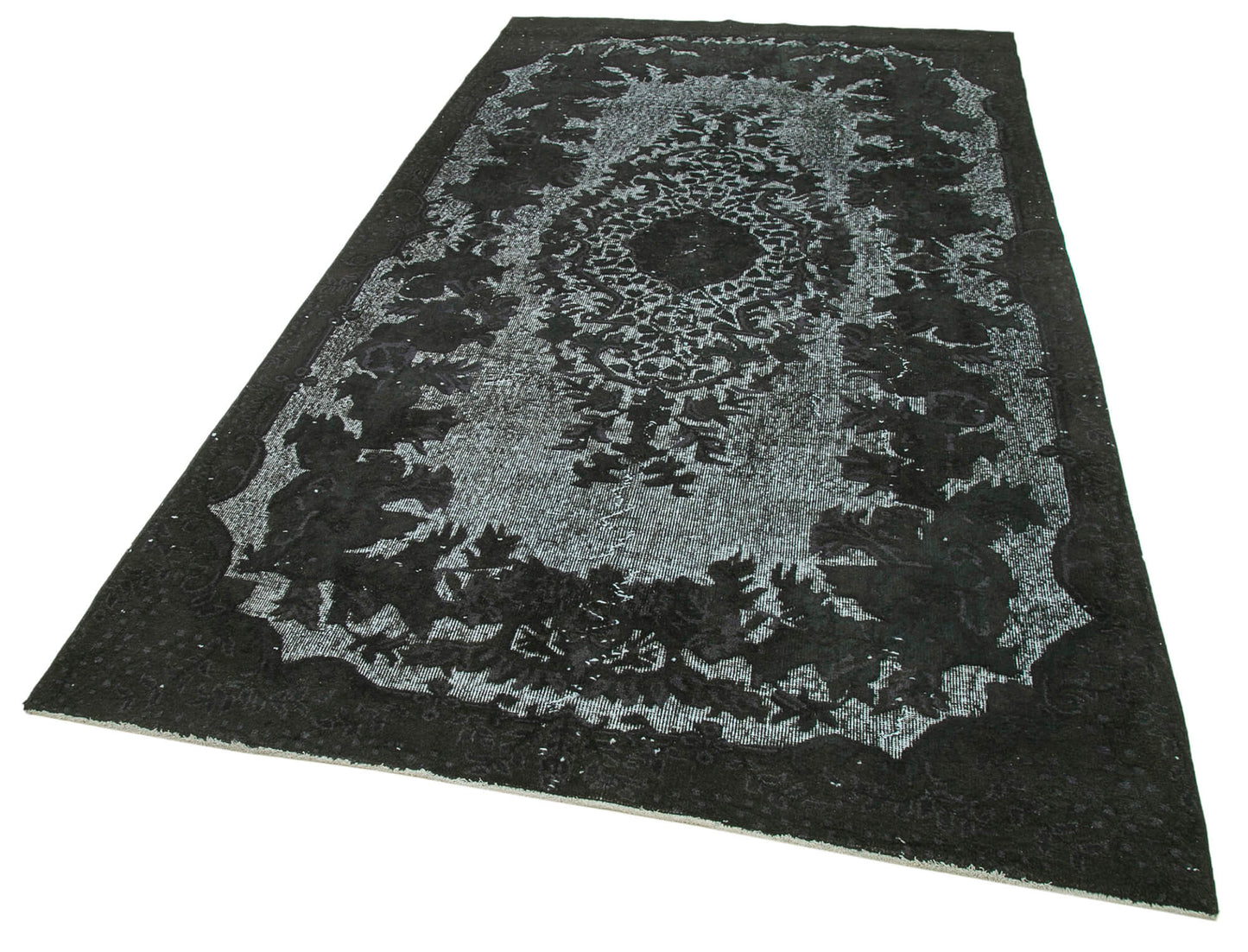 5x10 Black Over Dyed Rug - 25535