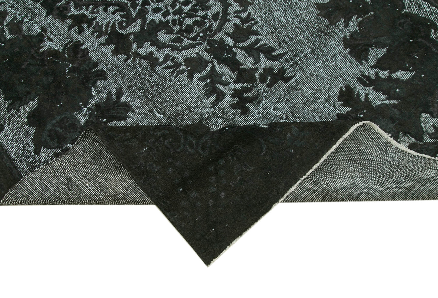 5x10 Black Over Dyed Rug - 25535