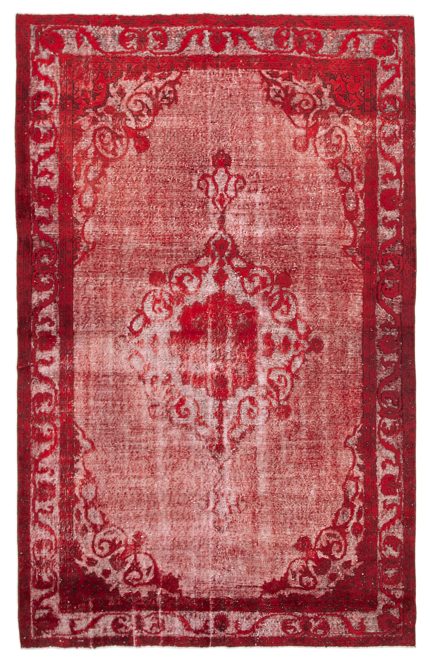 6x10 Red Over Dyed Rug - 25561