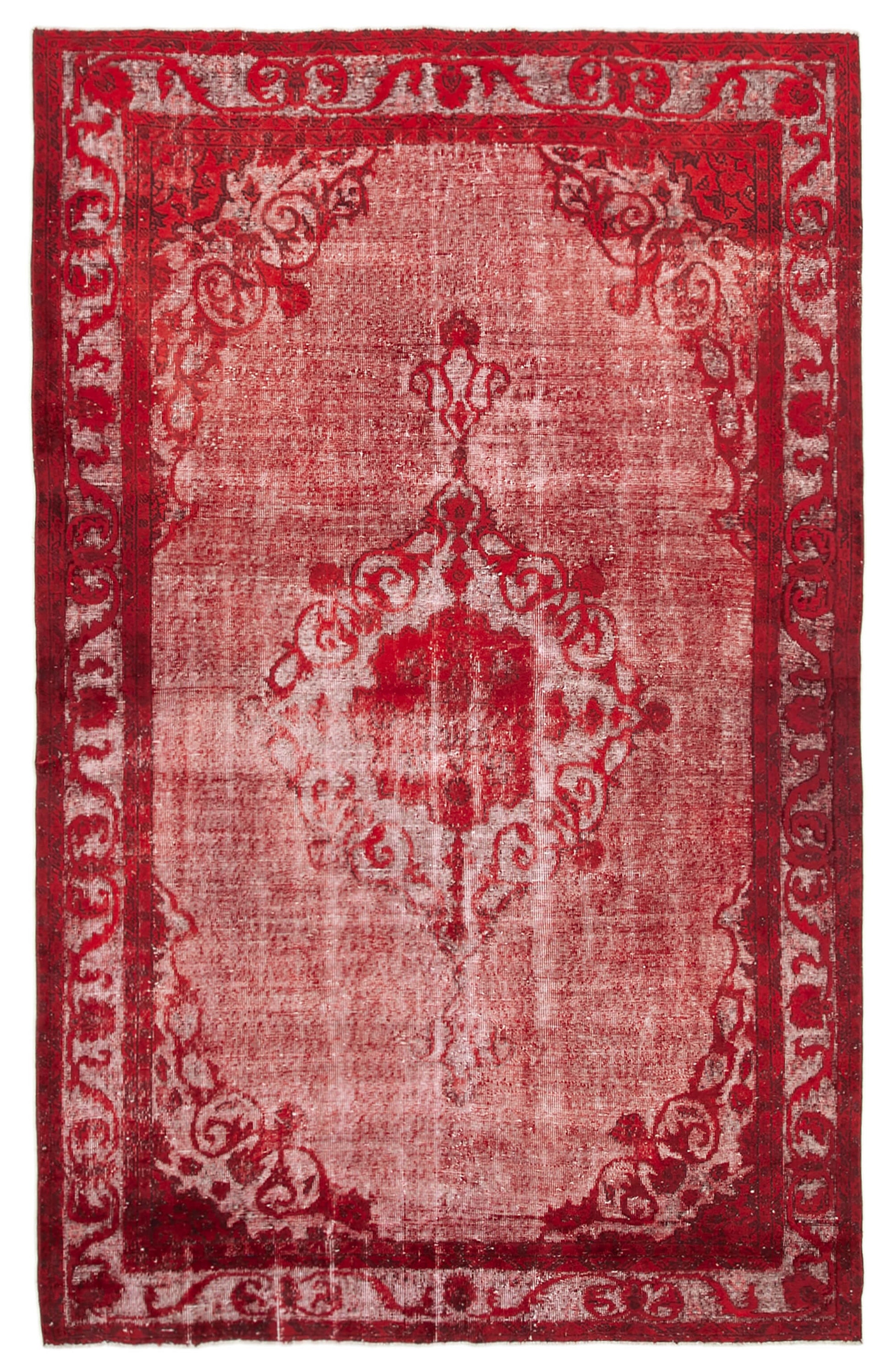 6x10 Red Over Dyed Rug - 25561