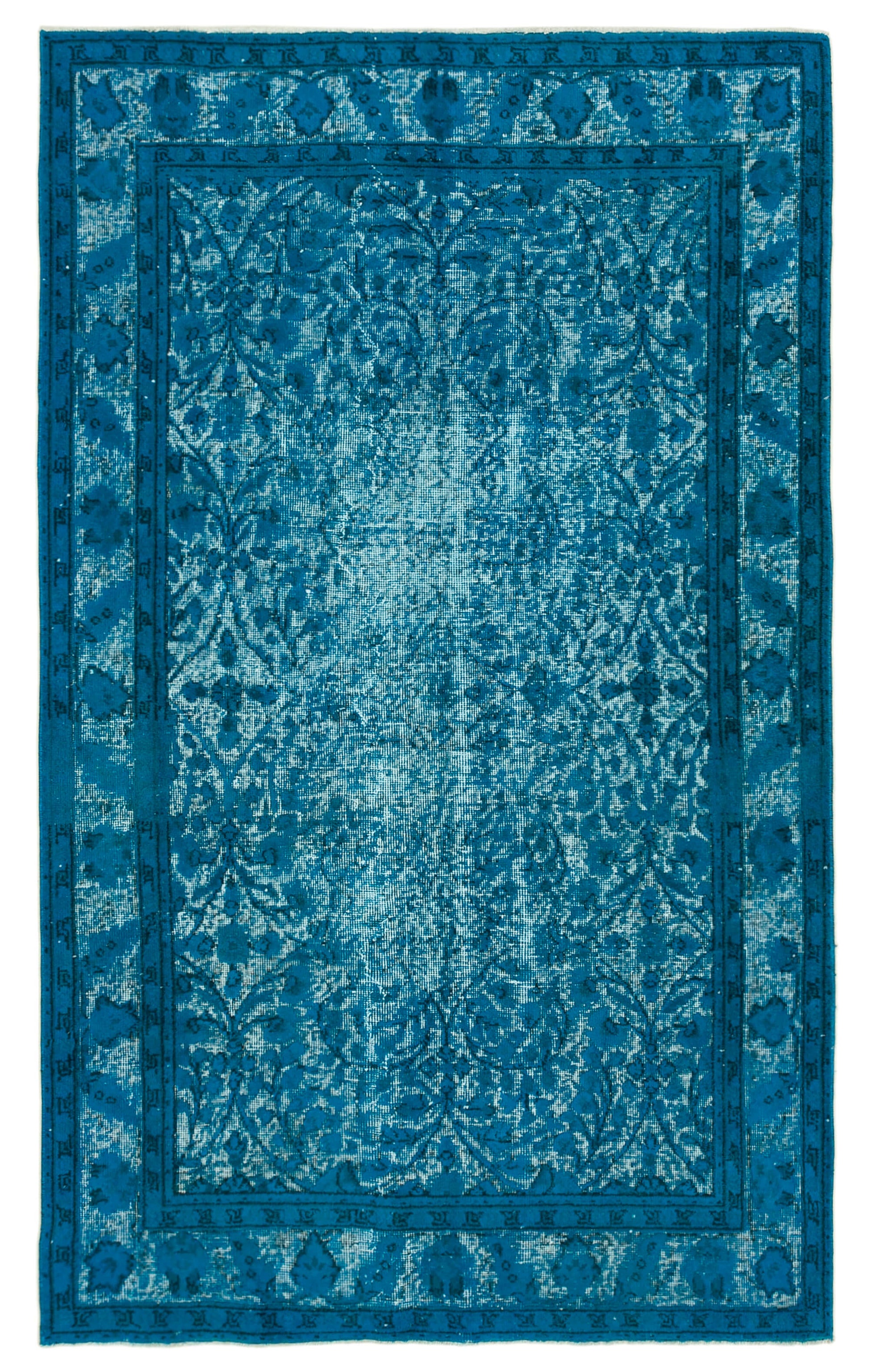 5x8 Turquoise Over Dyed Rug - 25580