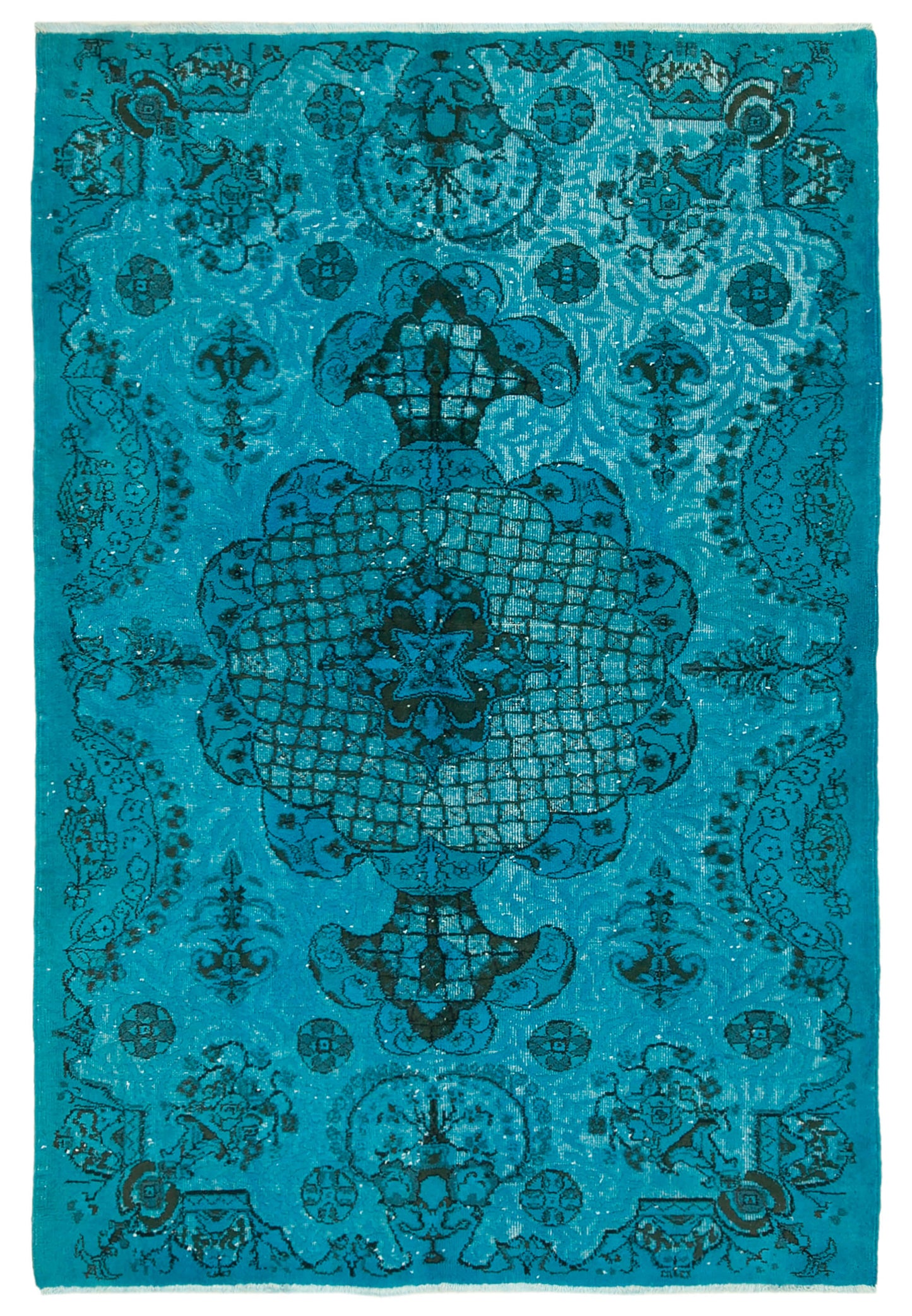 6x9 Turquoise Over Dyed Rug - 25586