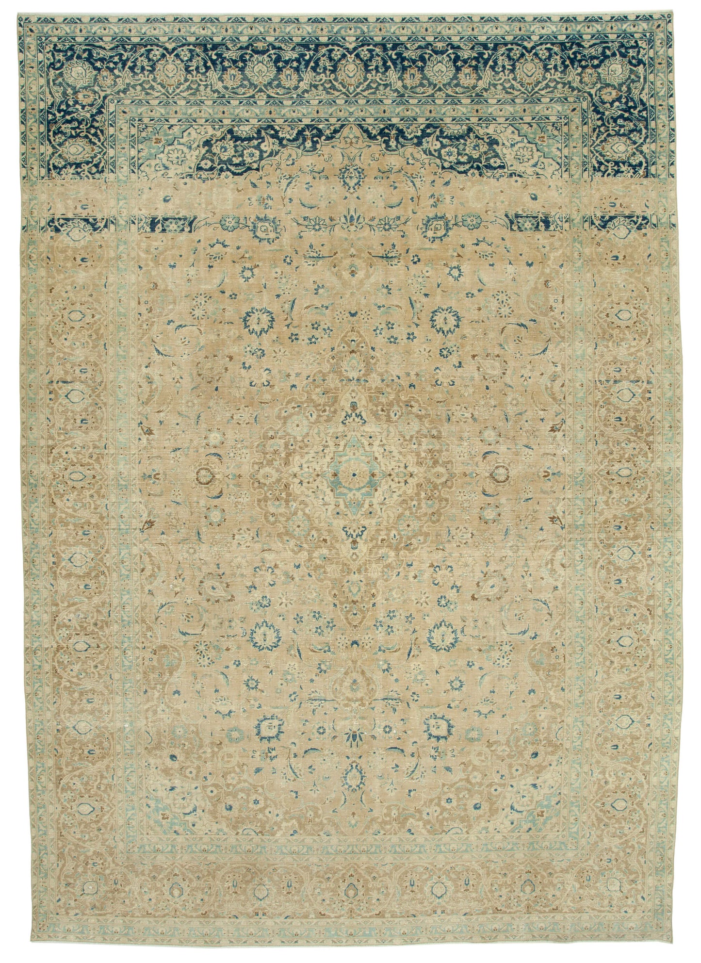 10x14 Beige Vintage Large Area Rug - 26520