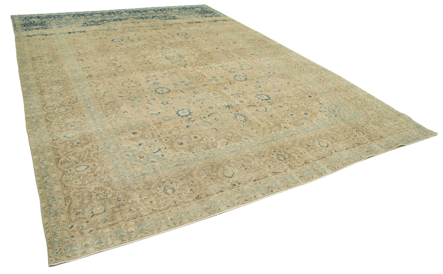 10x14 Beige Vintage Large Area Rug - 26520