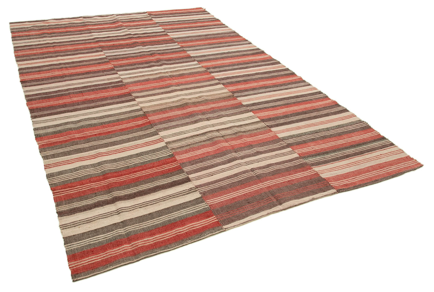 7x10 Brown Vintage Kilim Rug - 28529